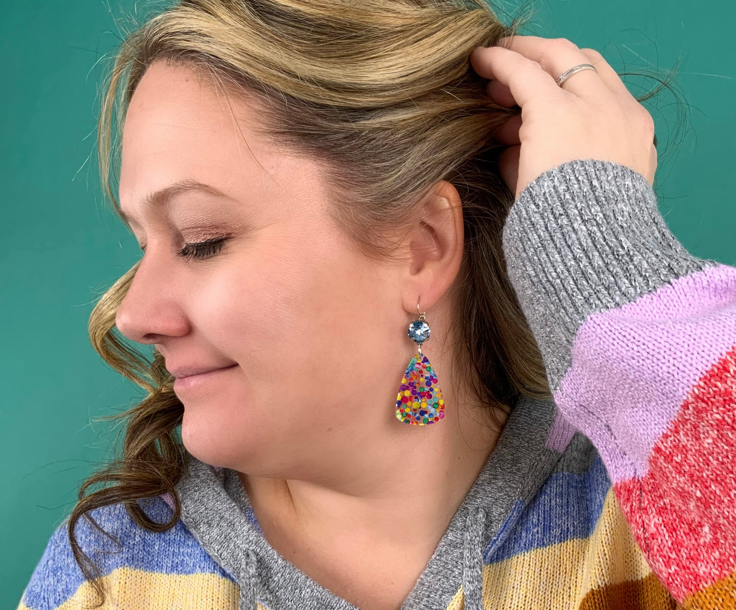 Confetti Teardrop Earring