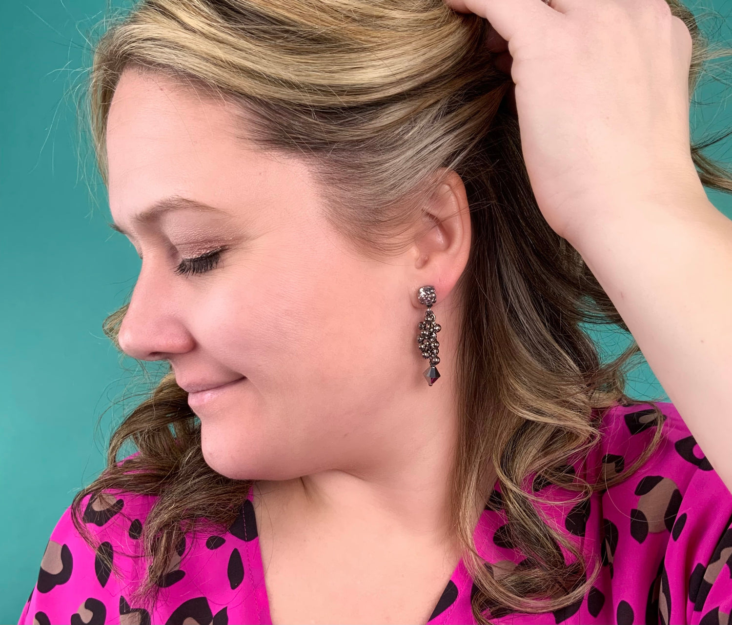 Gunmetal Fringe Earrings