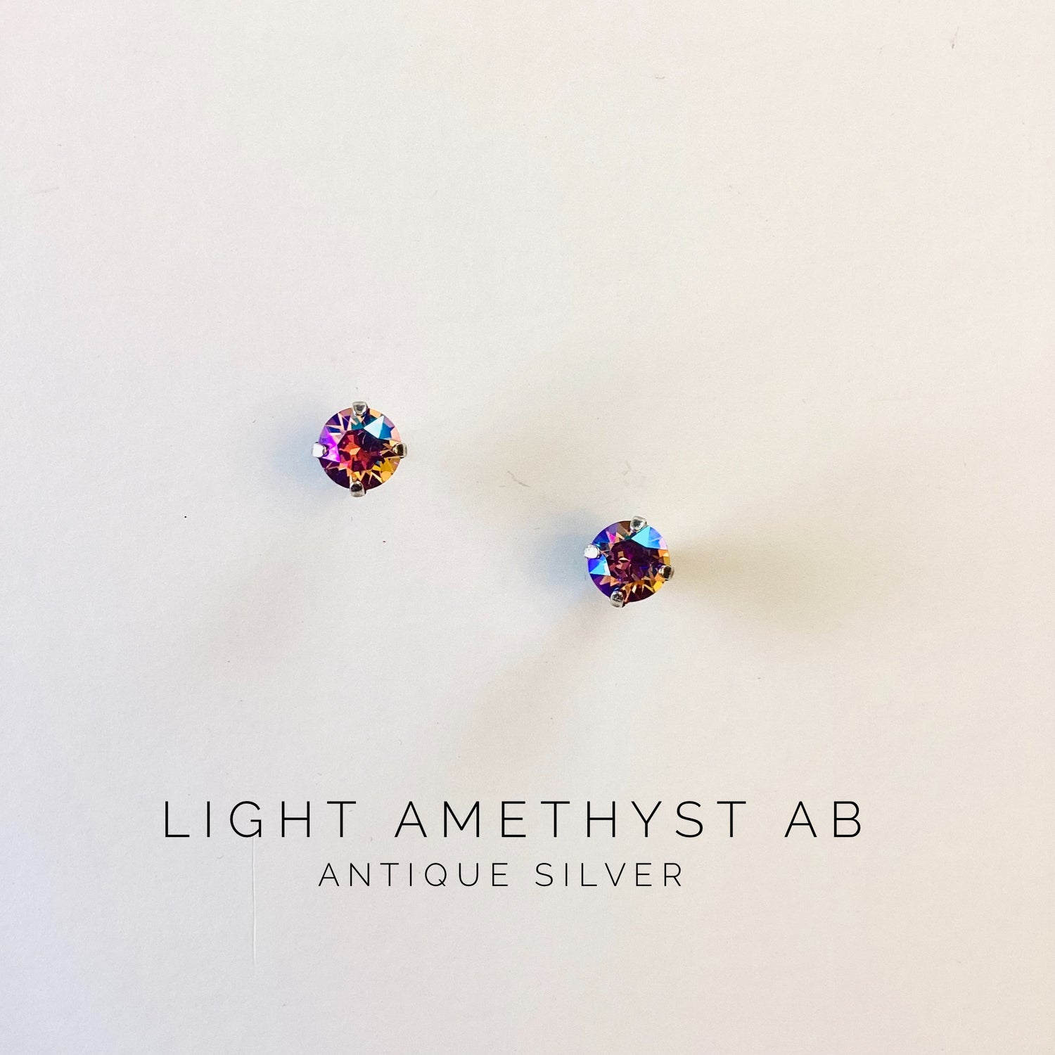 8mm Drop OR Post in Light Amethyst AB - KaraMarie