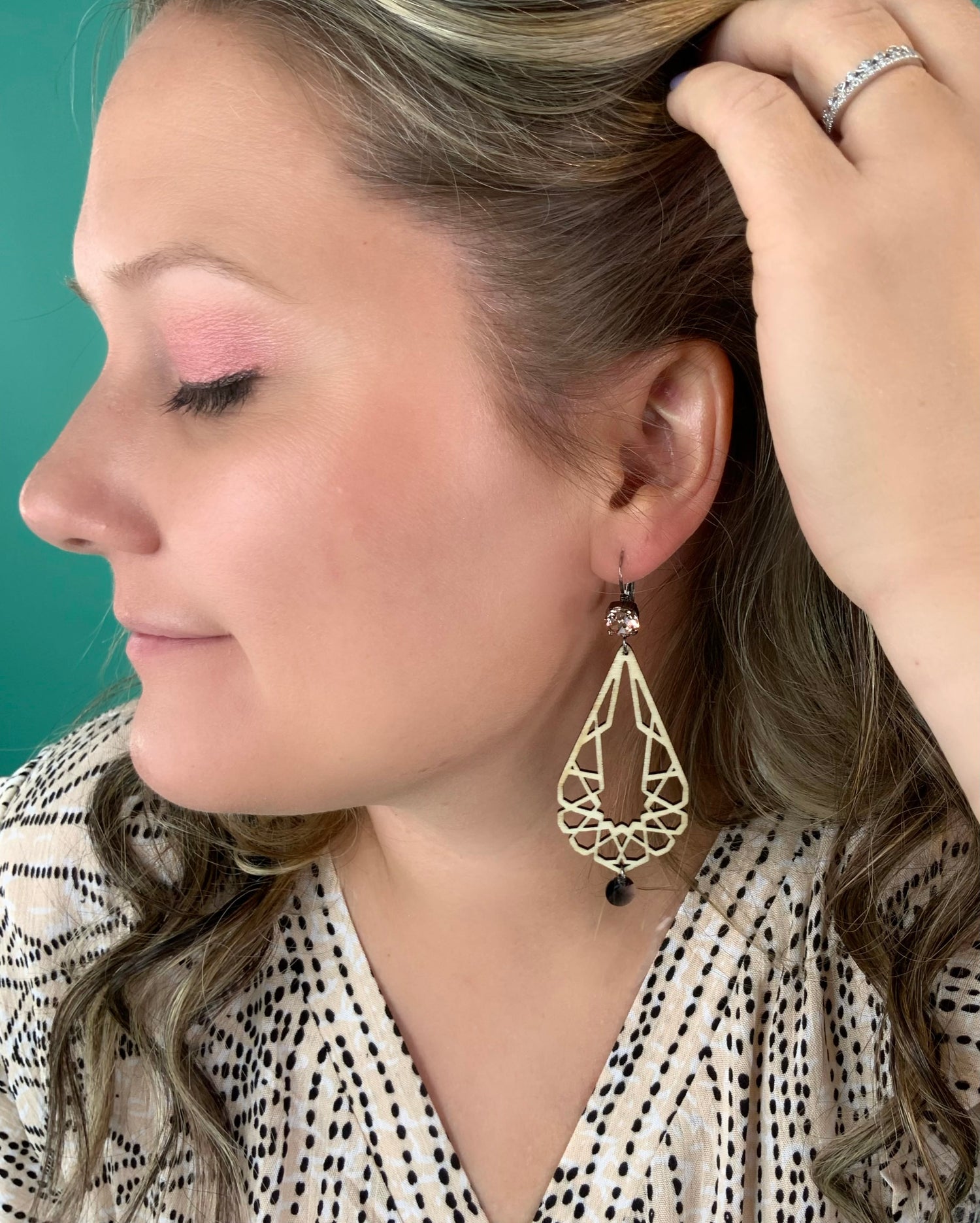 I've Got This Feeling Natural Wood Earrings