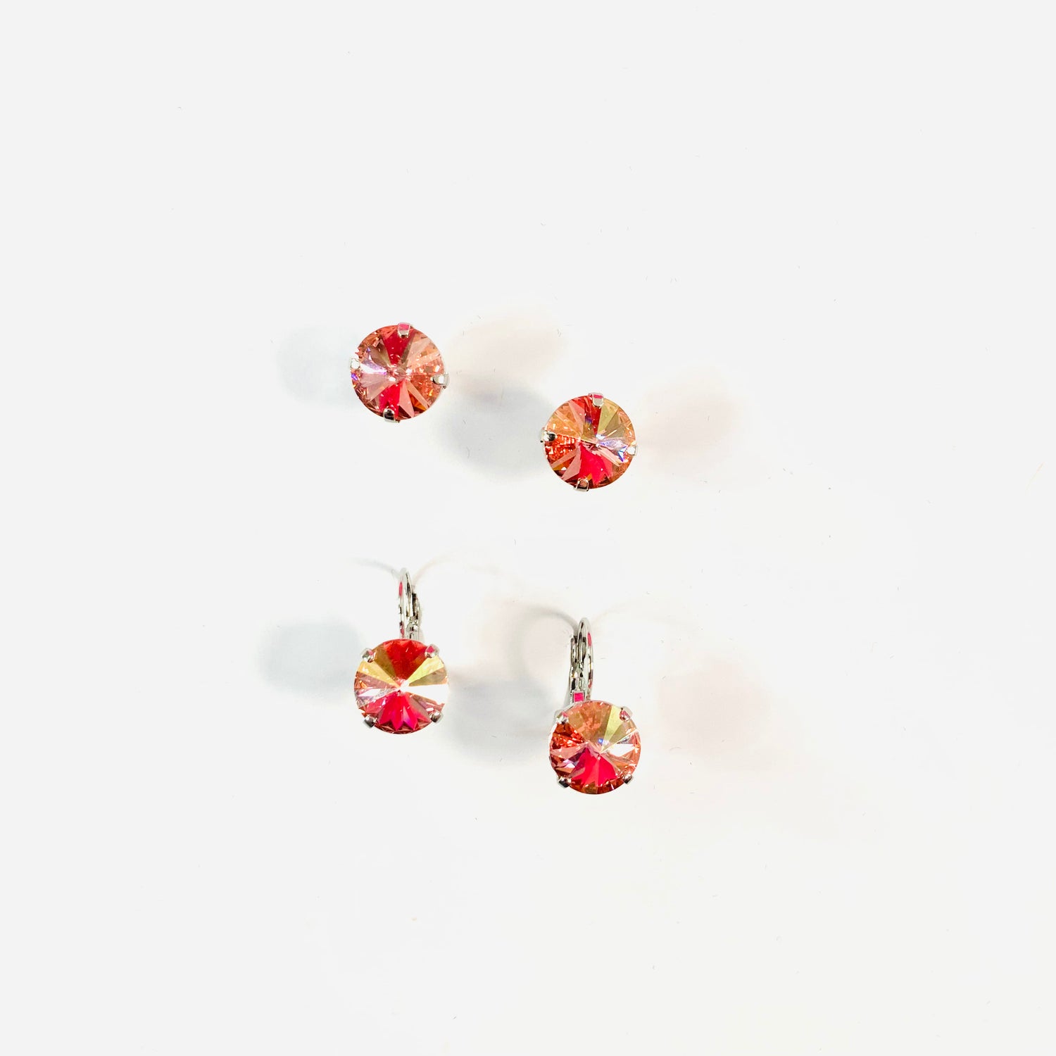 12mm Post or Drop Earring in Rose Champagne