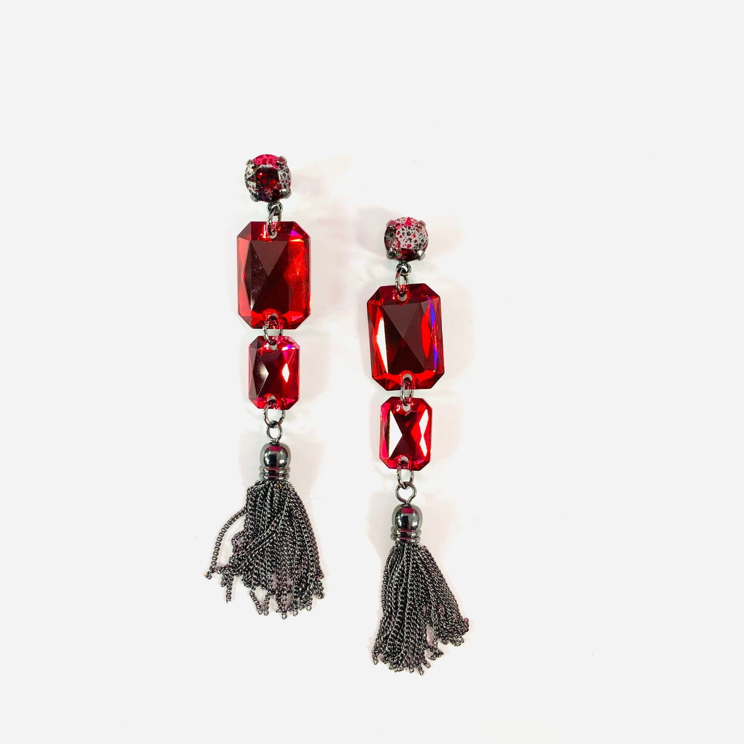 Scarlet Tassel Earrings