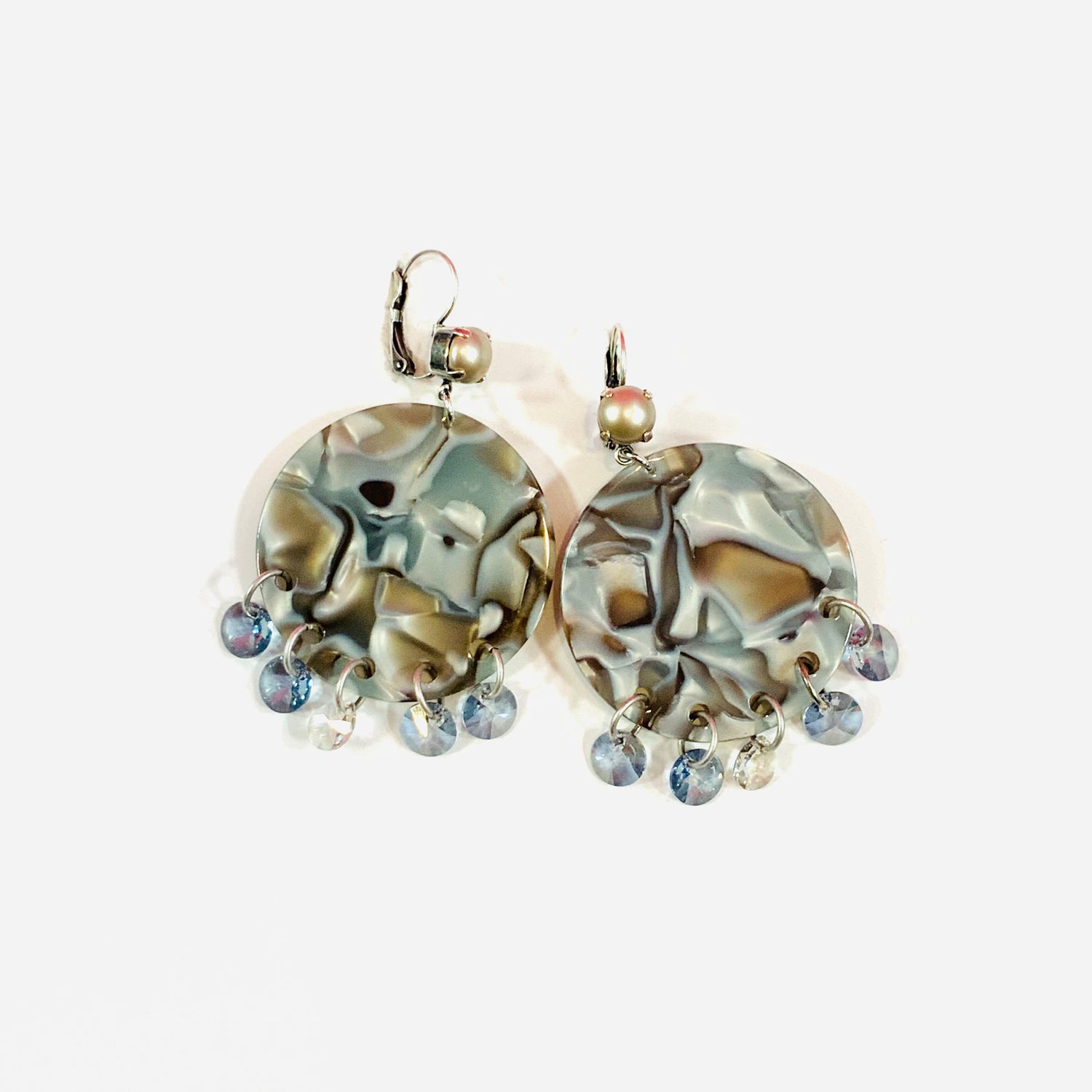 Grey Fringe Earrings