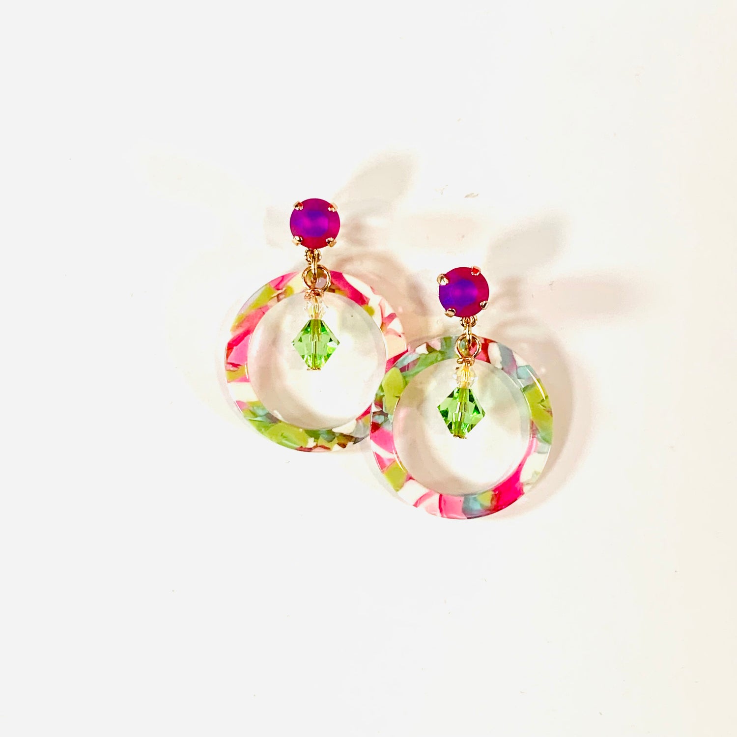Spring Fling Earrings featuring Fuchsia Frost