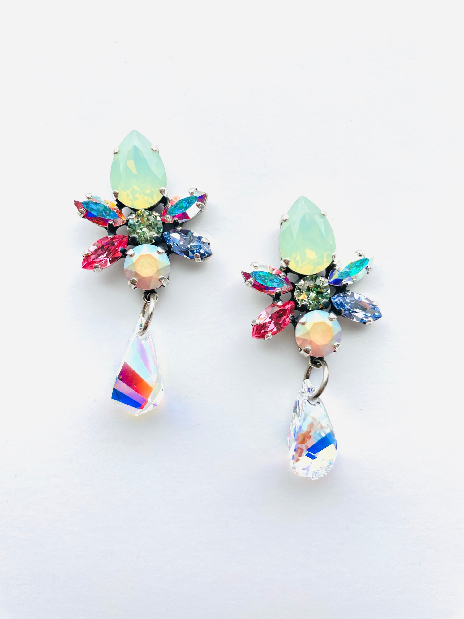 Tornado Statement Earrings in Blush Rose Pastel