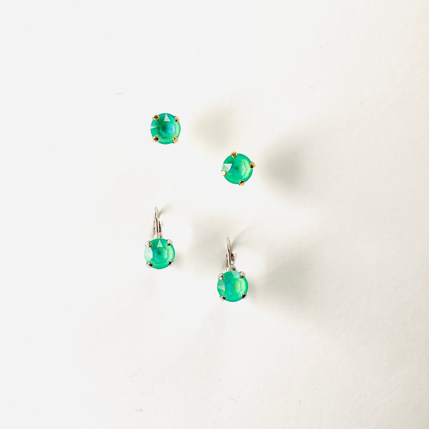 8mm Drop OR Post in Mermaid in Gold or Silver Metal - KaraMarie