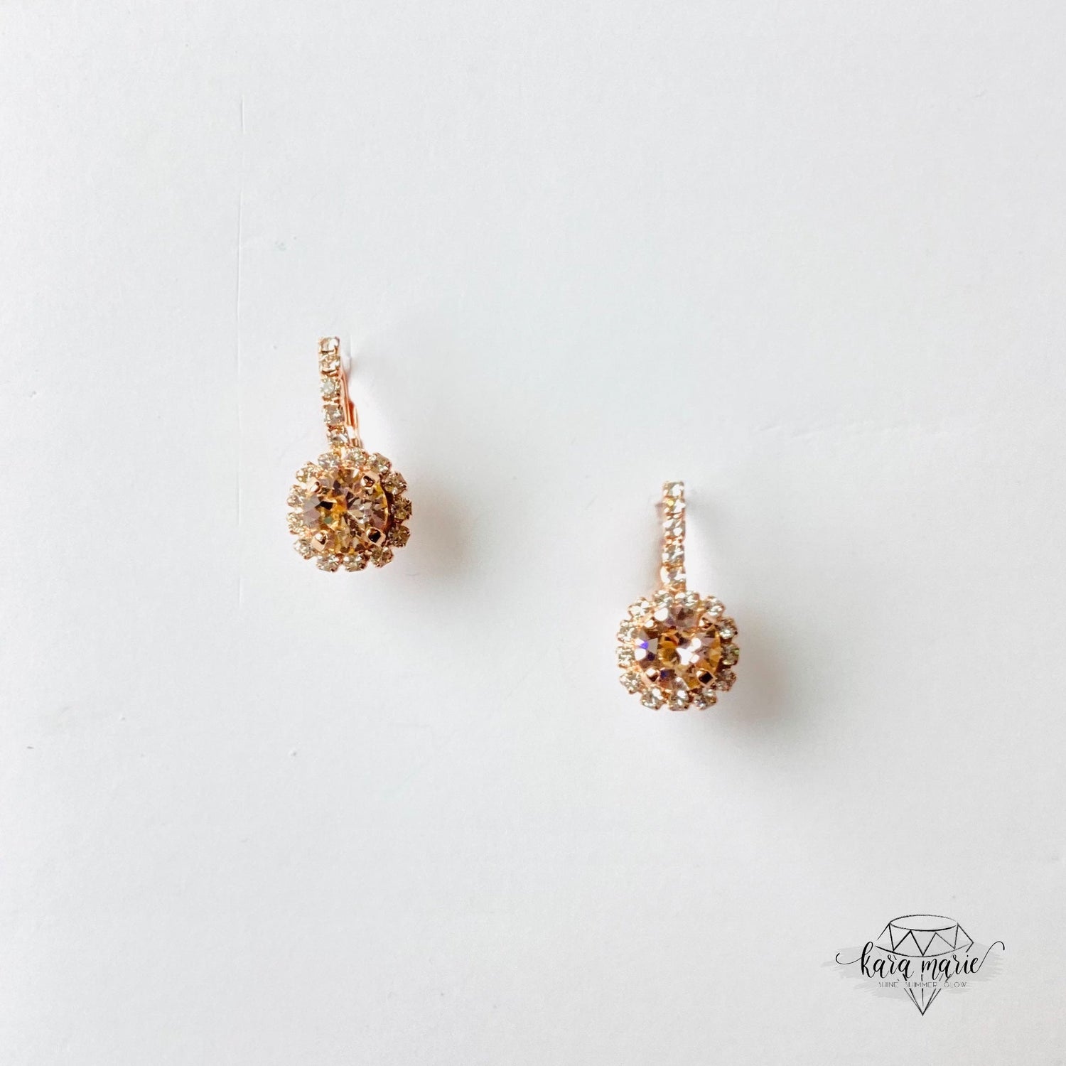 Daisy Drop Earring in Silk x Rose Gold Metal