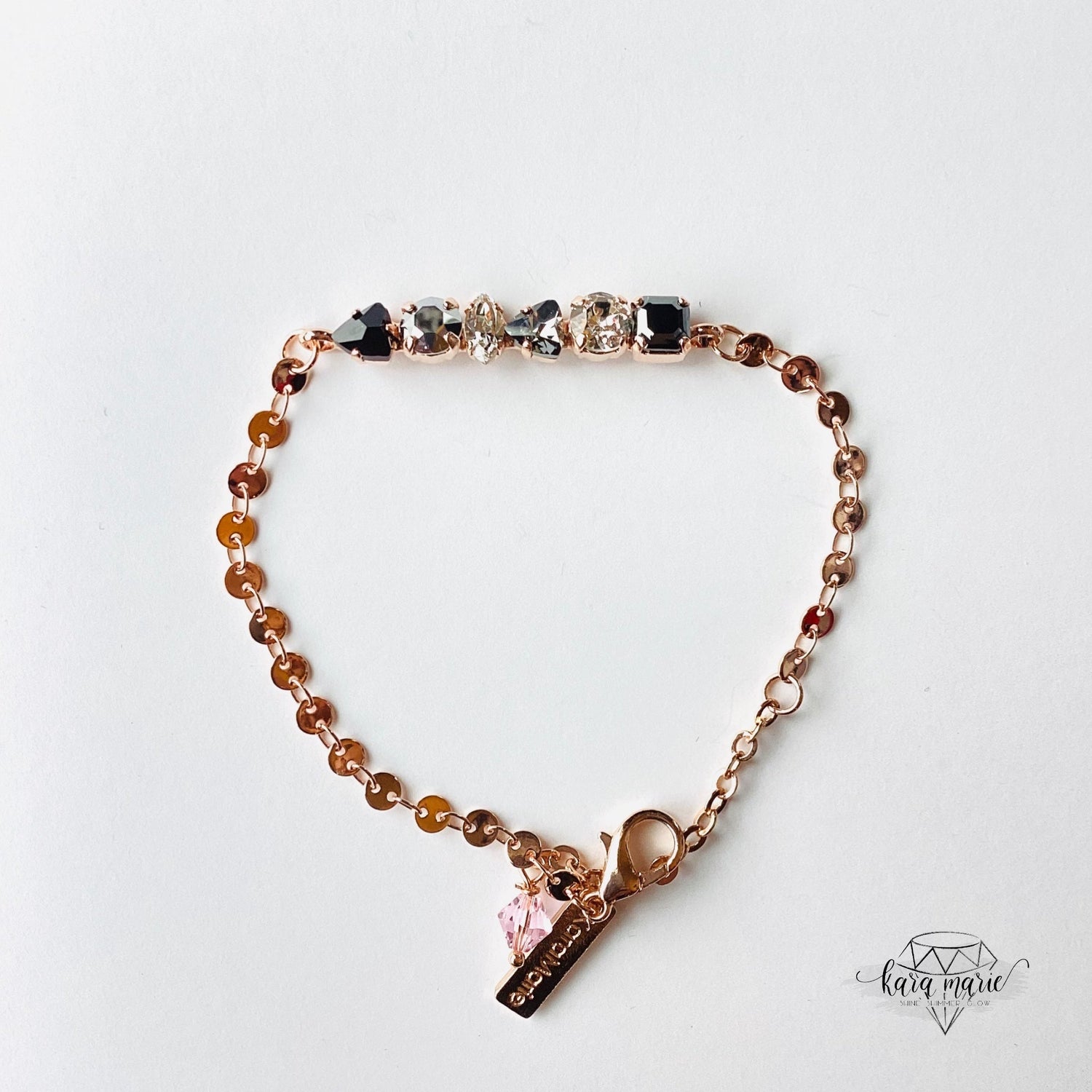 Tribal Sticks Bracelet in Rose Gold x Silver x Silver Night
