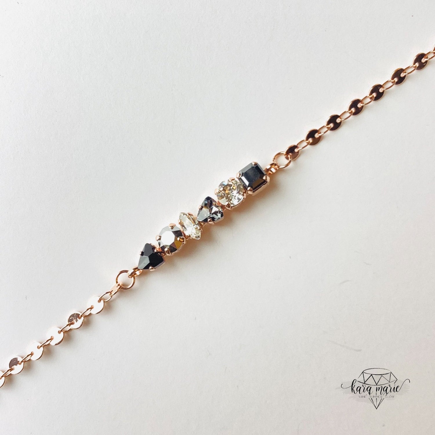 Tribal Sticks Bracelet in Rose Gold x Silver x Silver Night