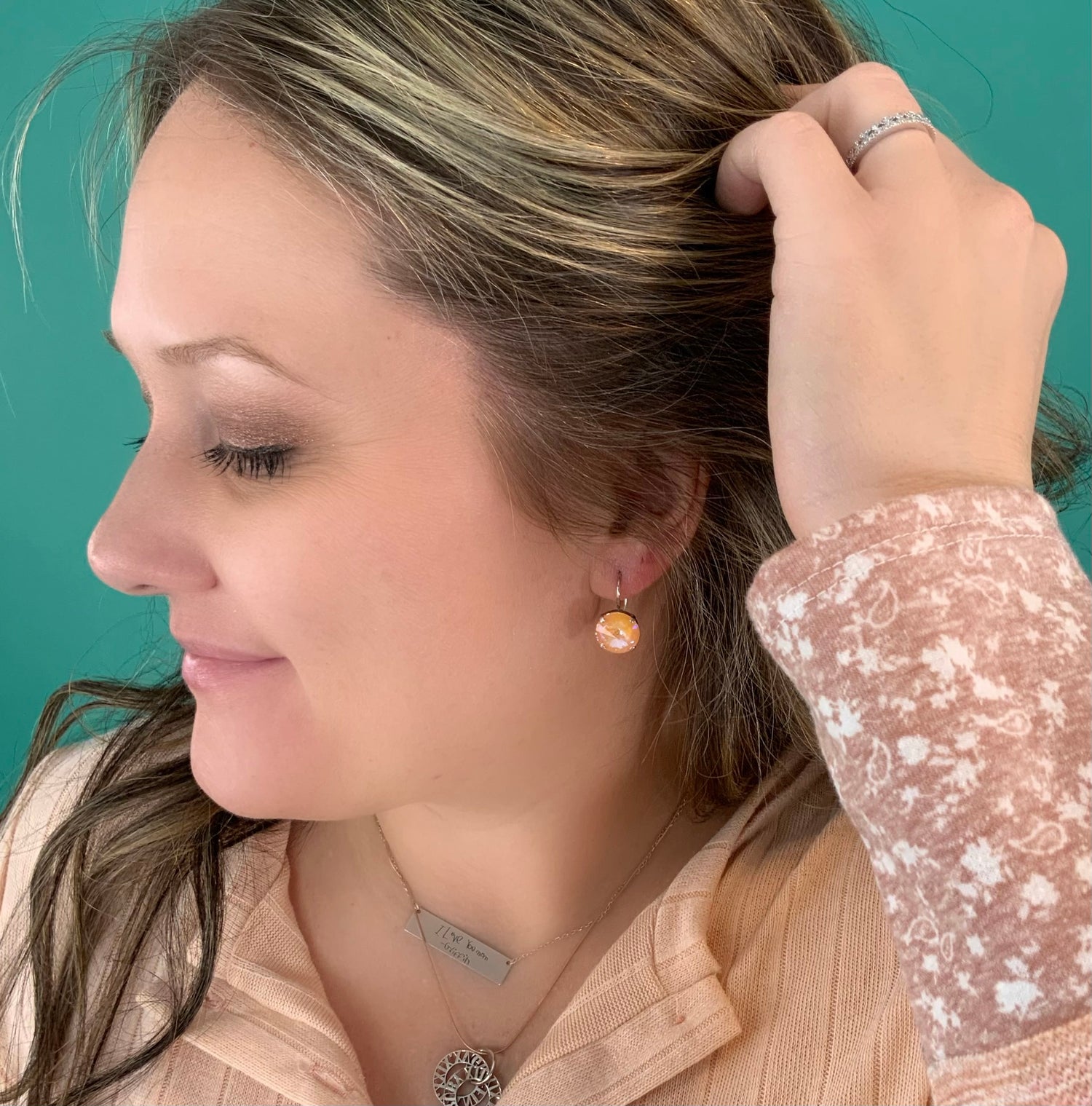 12mm Drop OR Post featuring Light Peach DeLite