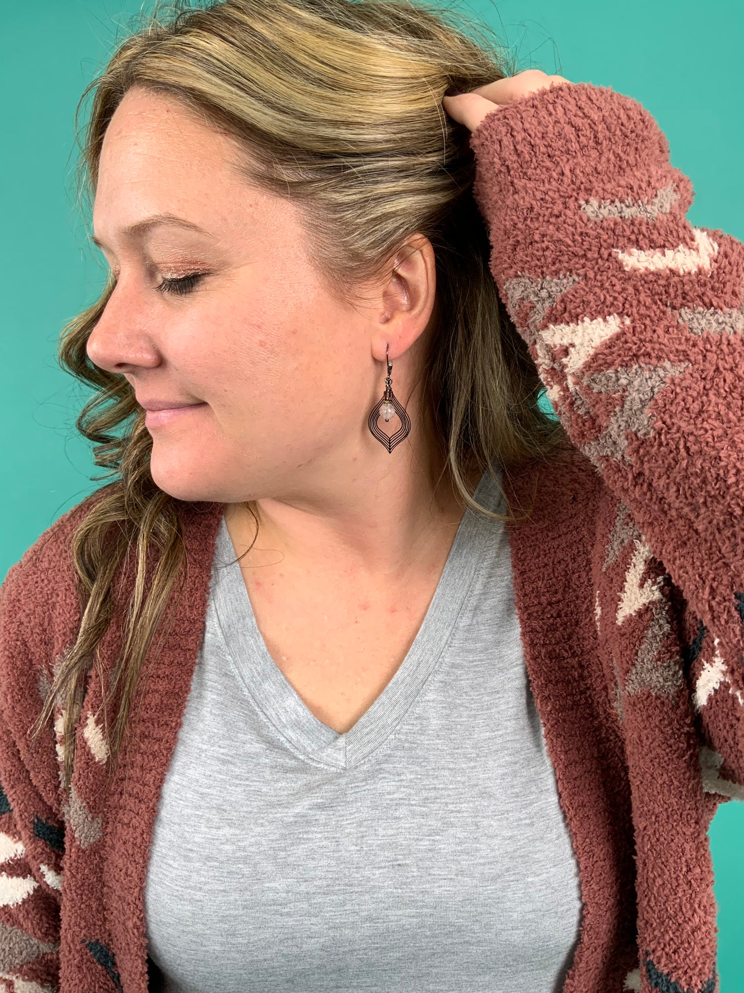 Teardrop Tribal Drop Earrings