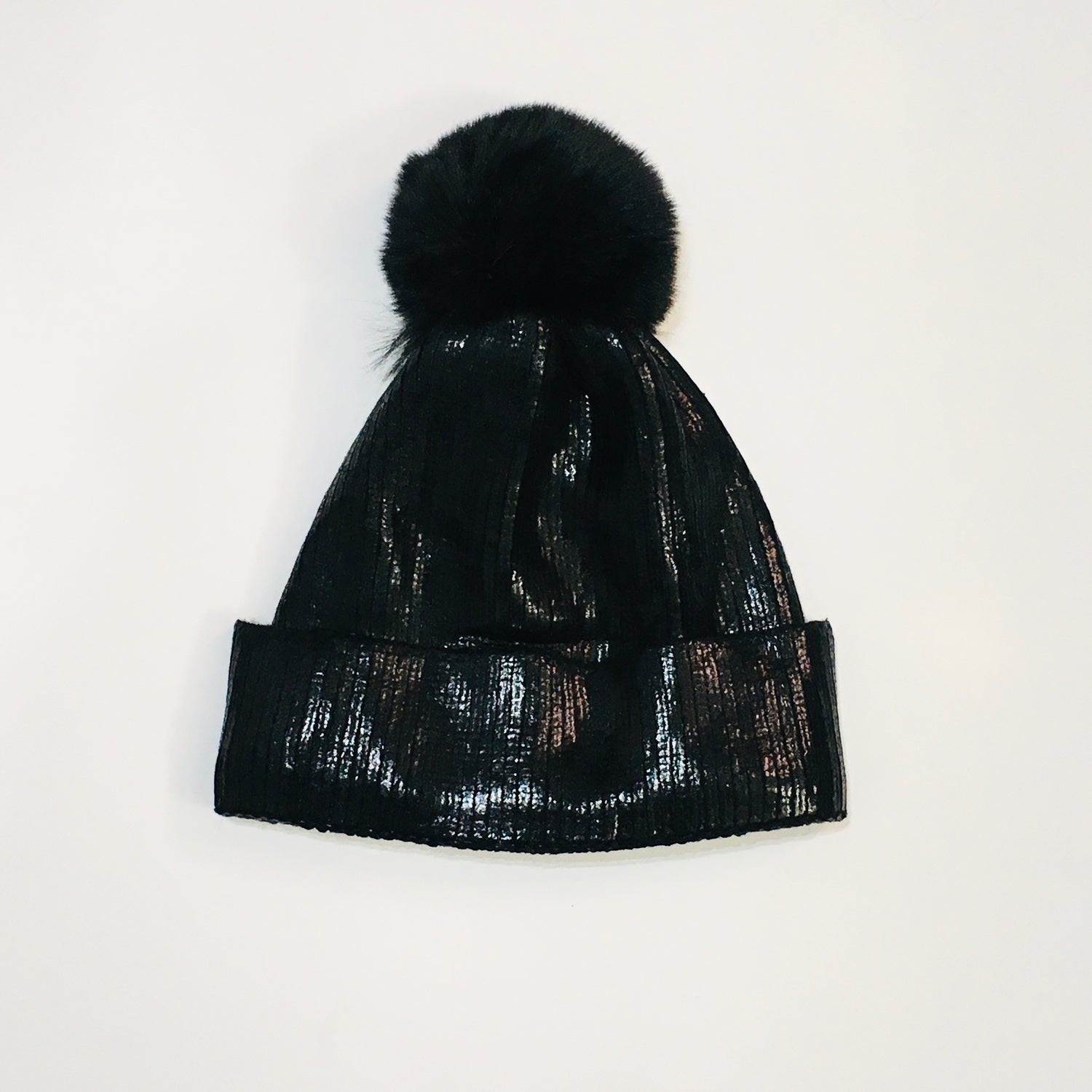 Metallic Pom Hat