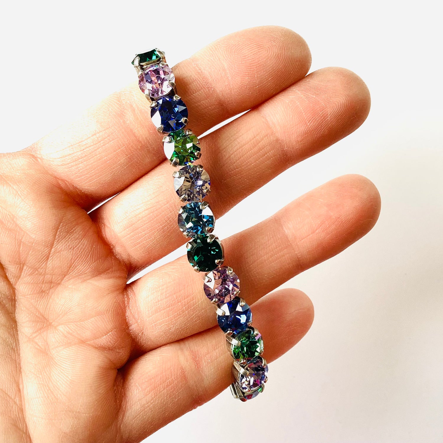 Diamonds Stretch Bracelet in Peacock - KaraMarie