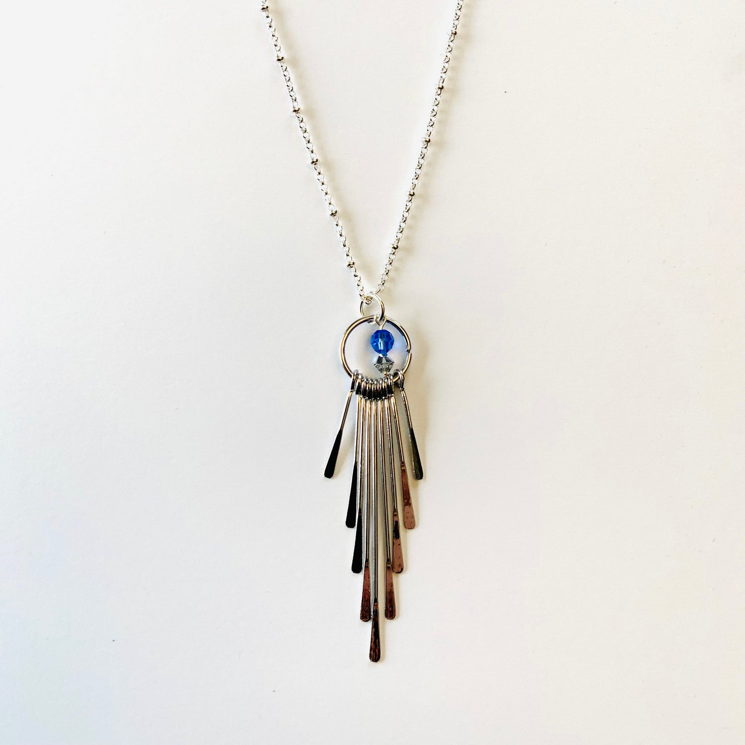 Metal Fringe Long Necklace