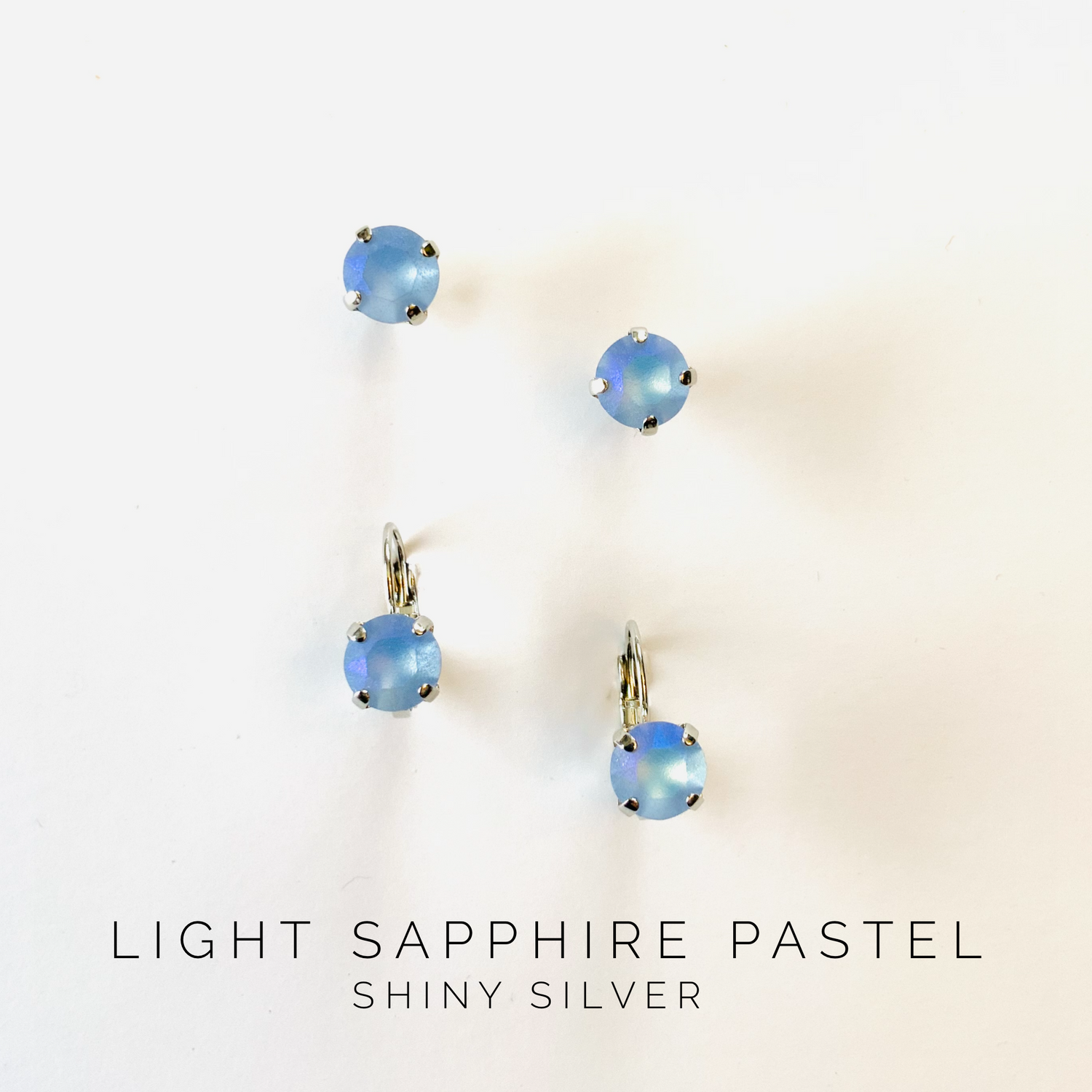 8mm Drop OR Post in Light Sapphire Pastel