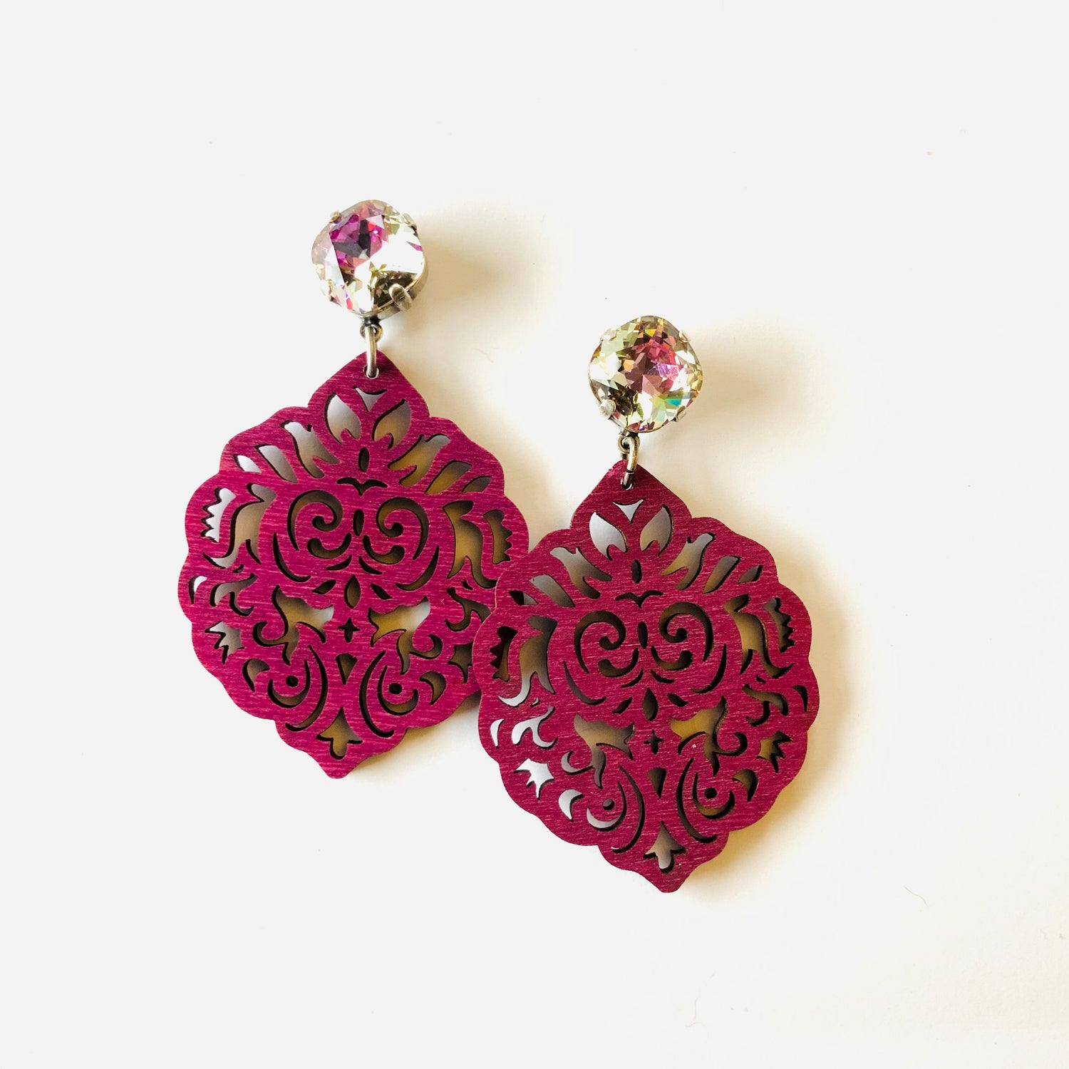 Vitrail Light Boho Filigree Earrings