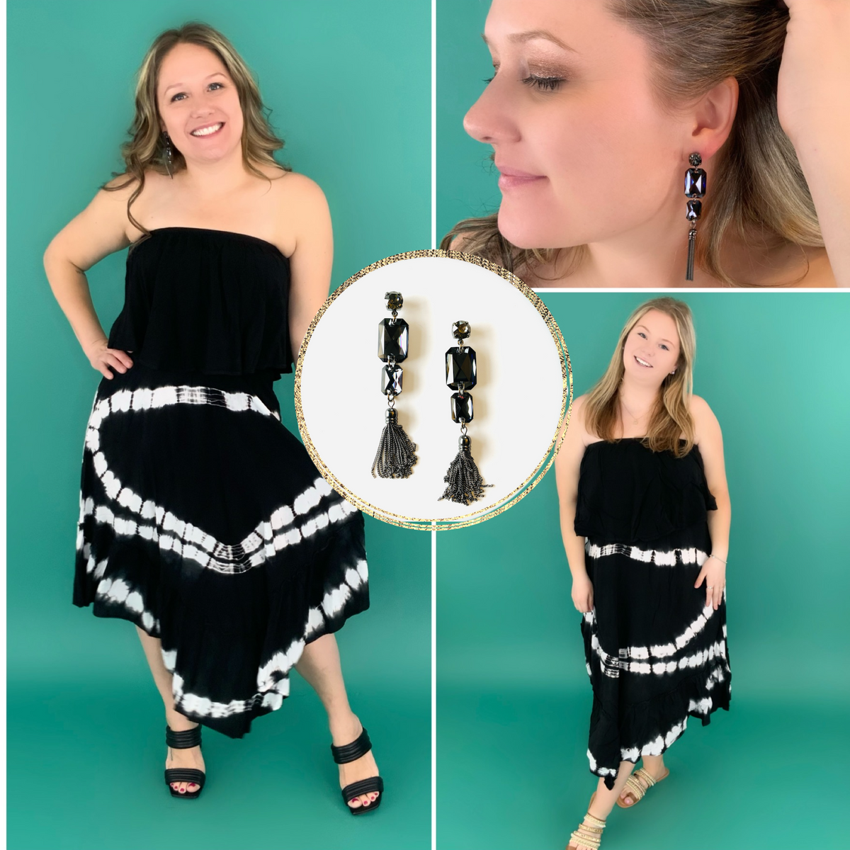 Silver Night Tassel Earrings - KaraMarie