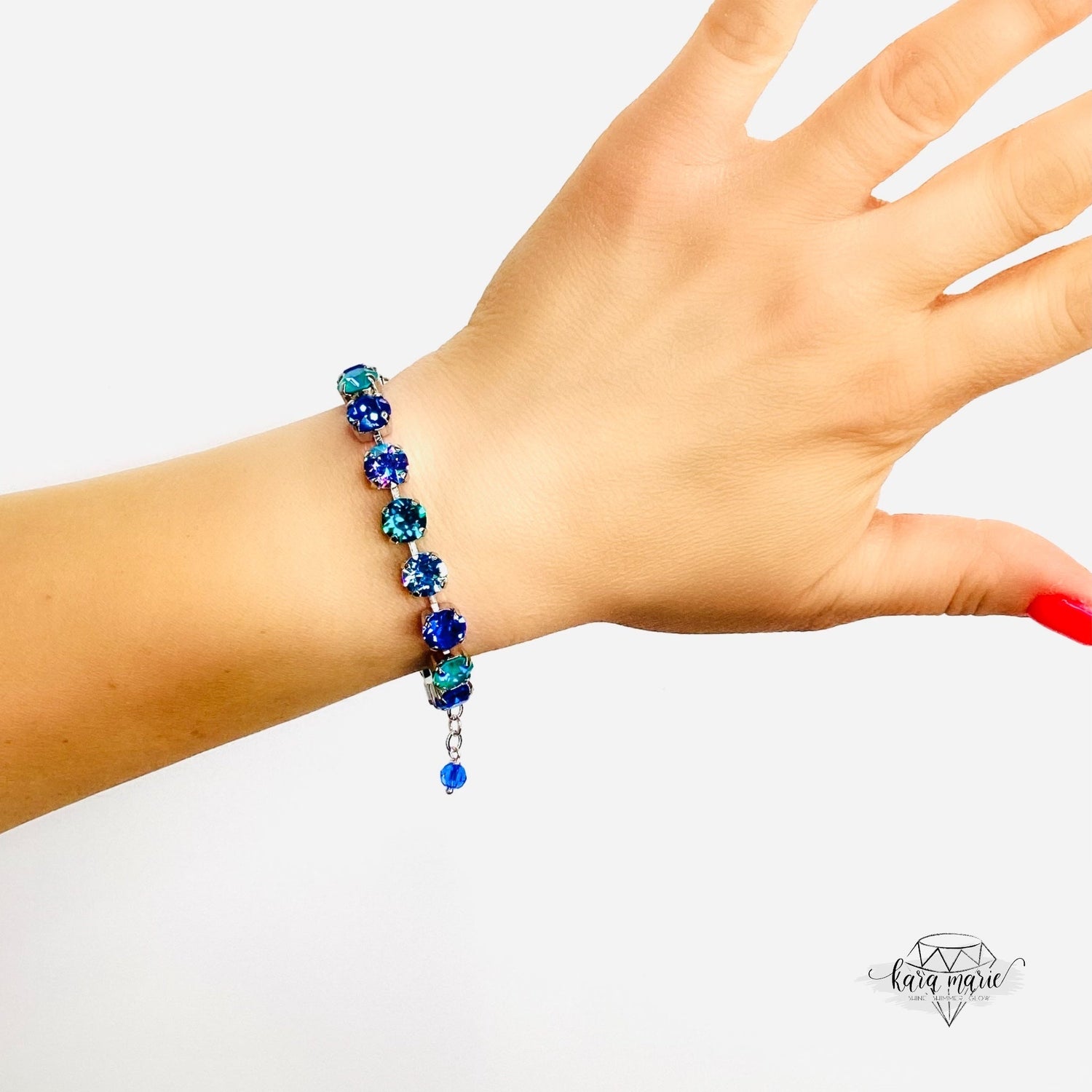 Diamonds Bracelet in Blue Hues