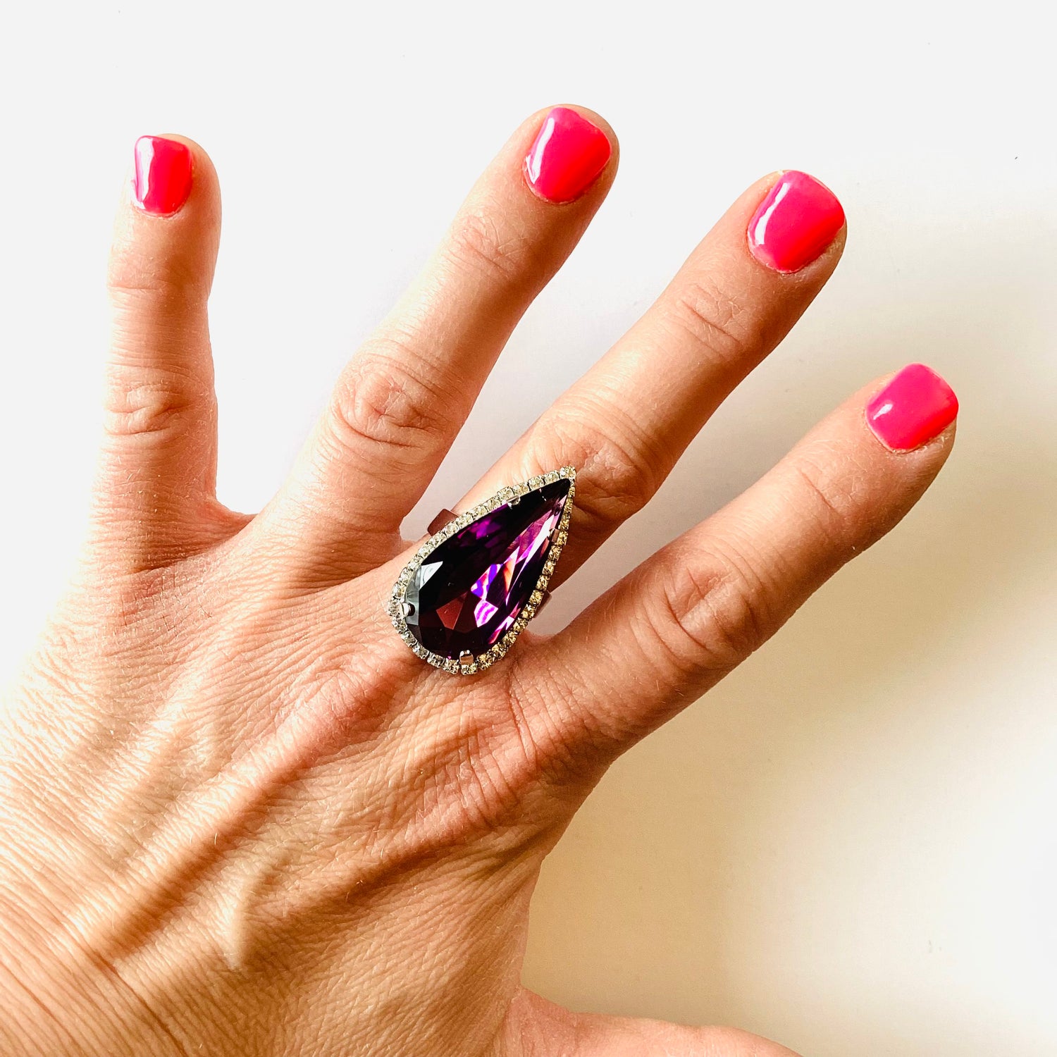 Princess Statement Ring in Amethyst - KaraMarie