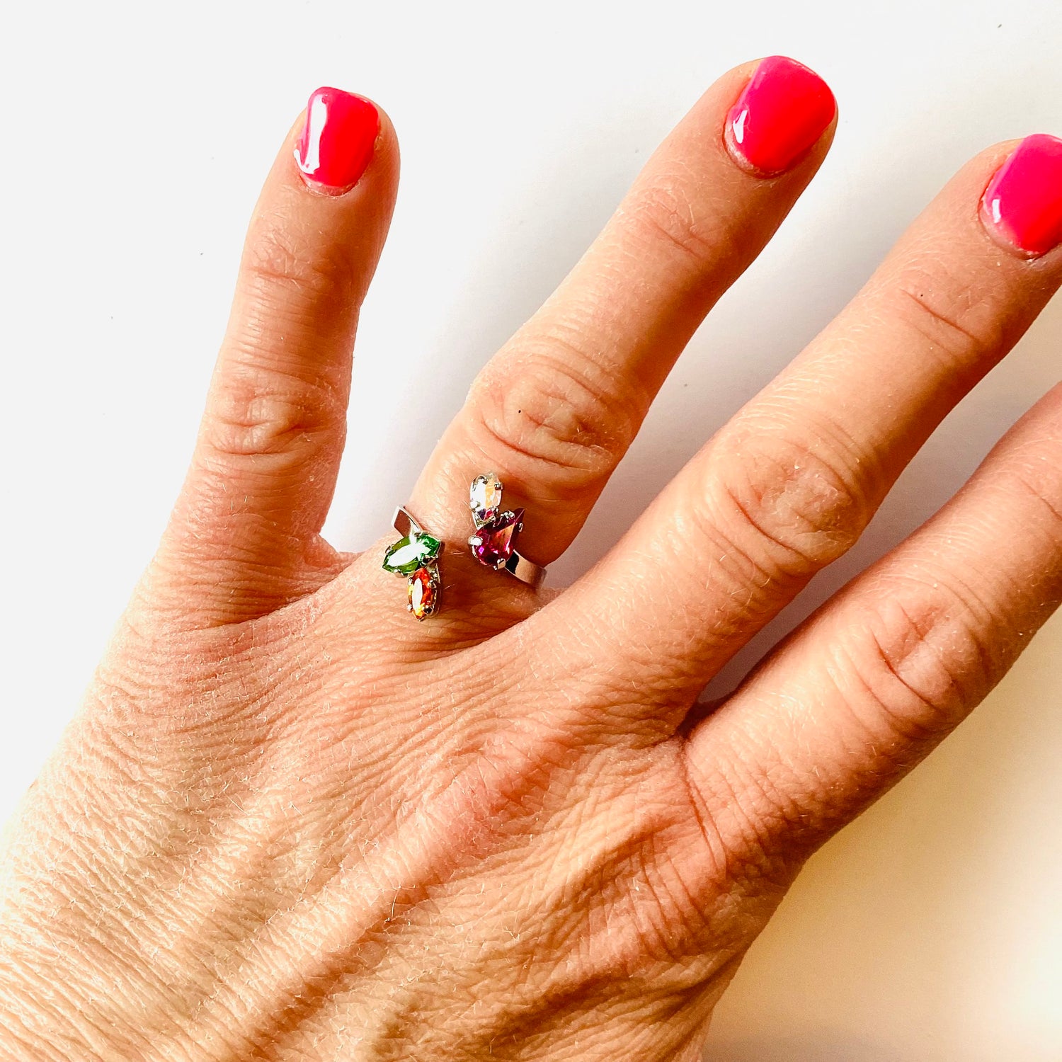 Delicate Navette Open Wrap Ring