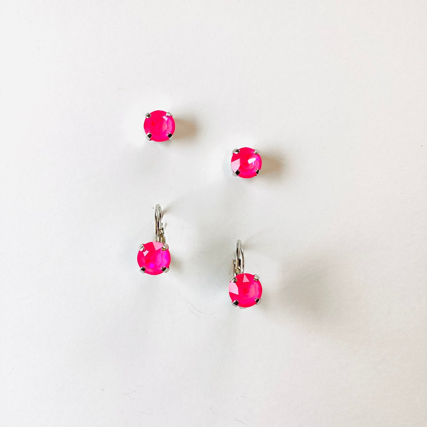 8mm Drop OR Post in Ultra Pink