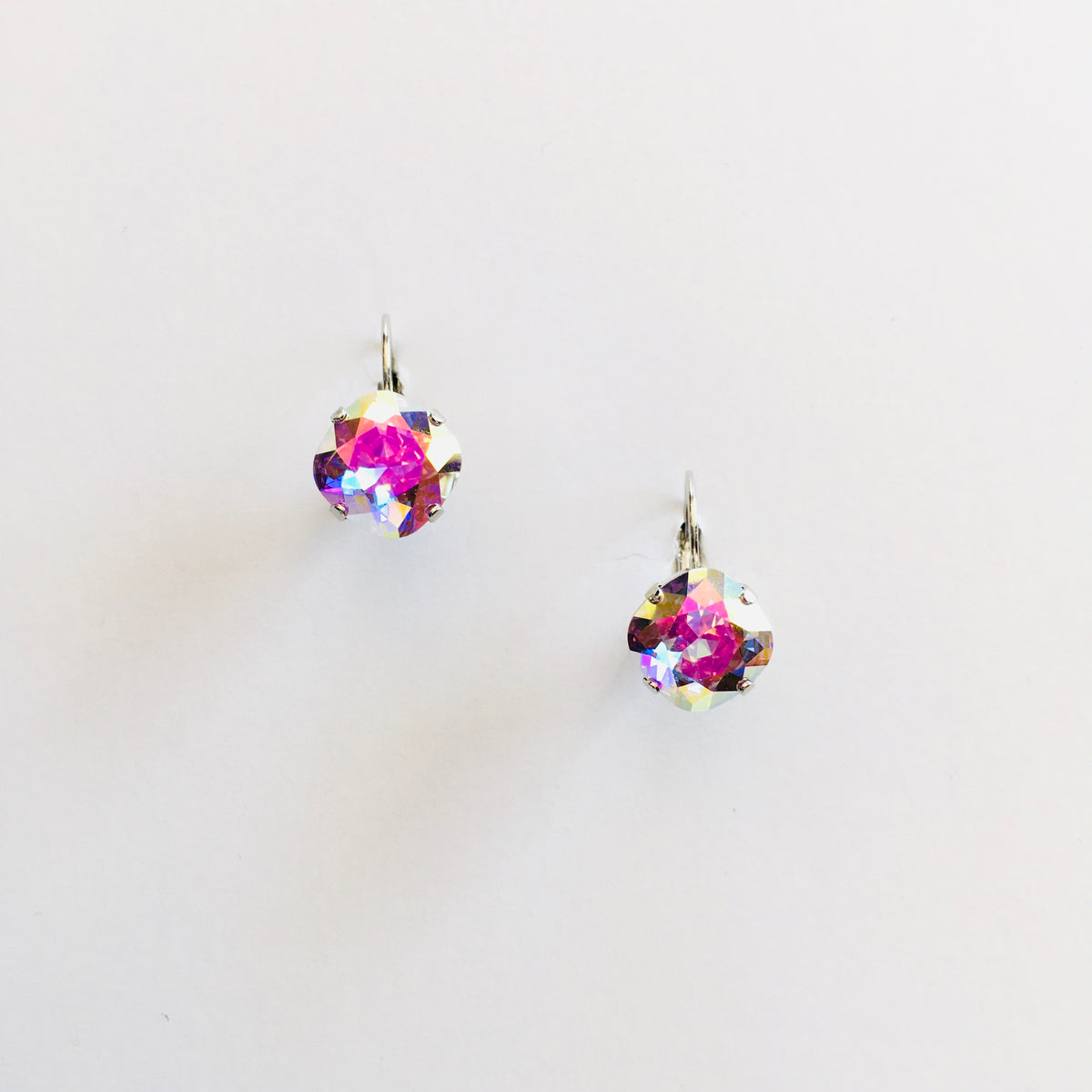Square Cushion Drop Earrings - Custom Coated Colors - KaraMarie