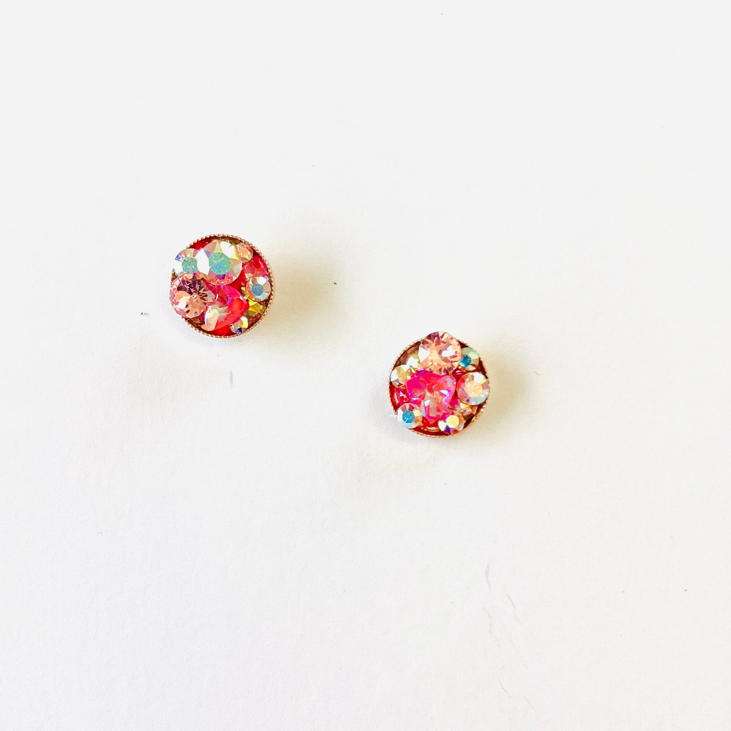 Treasure Chest Post Earring in Ultra Pink Hues
