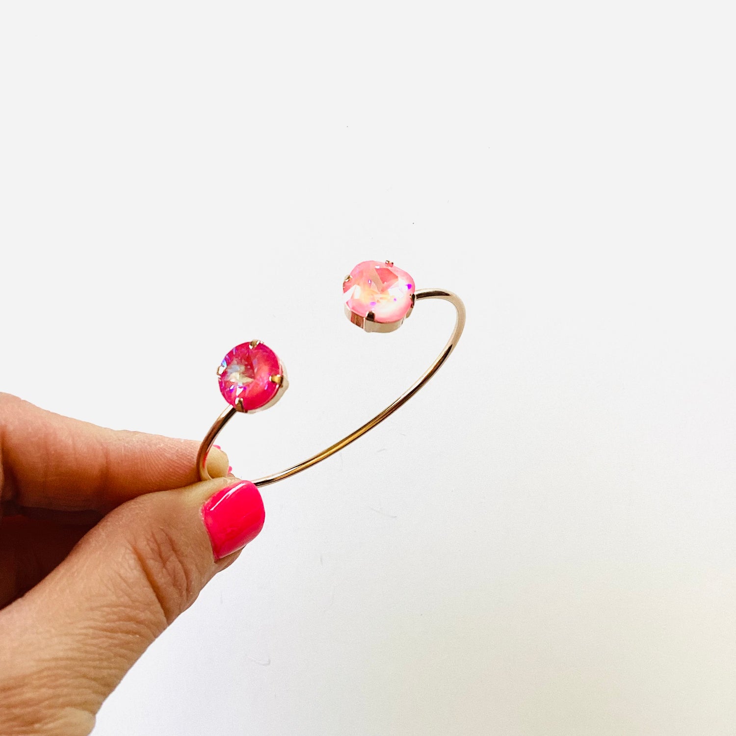 Open Bangle Cuff in Ultra Petal Pink
