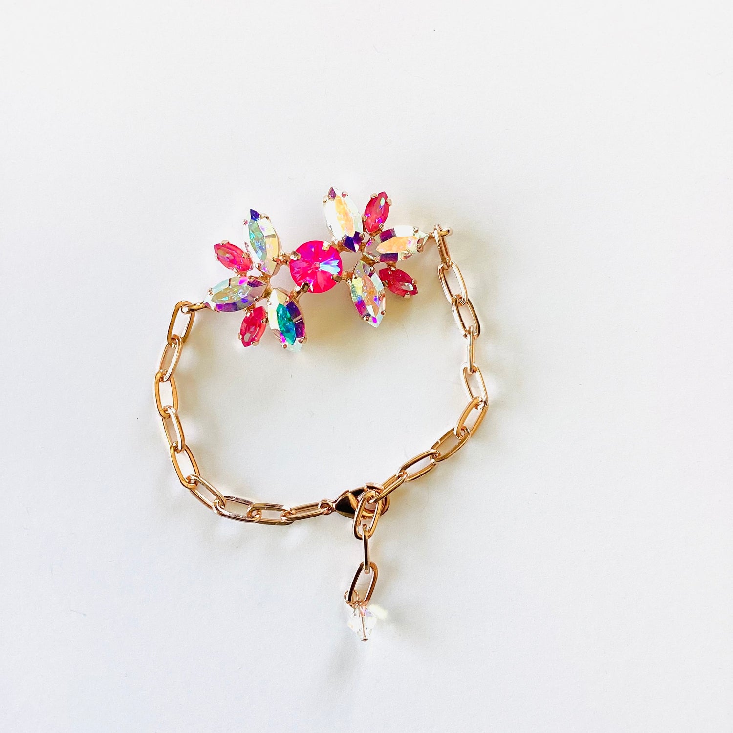 Leaf Bracelet in Ultra Pink Hues - KaraMarie