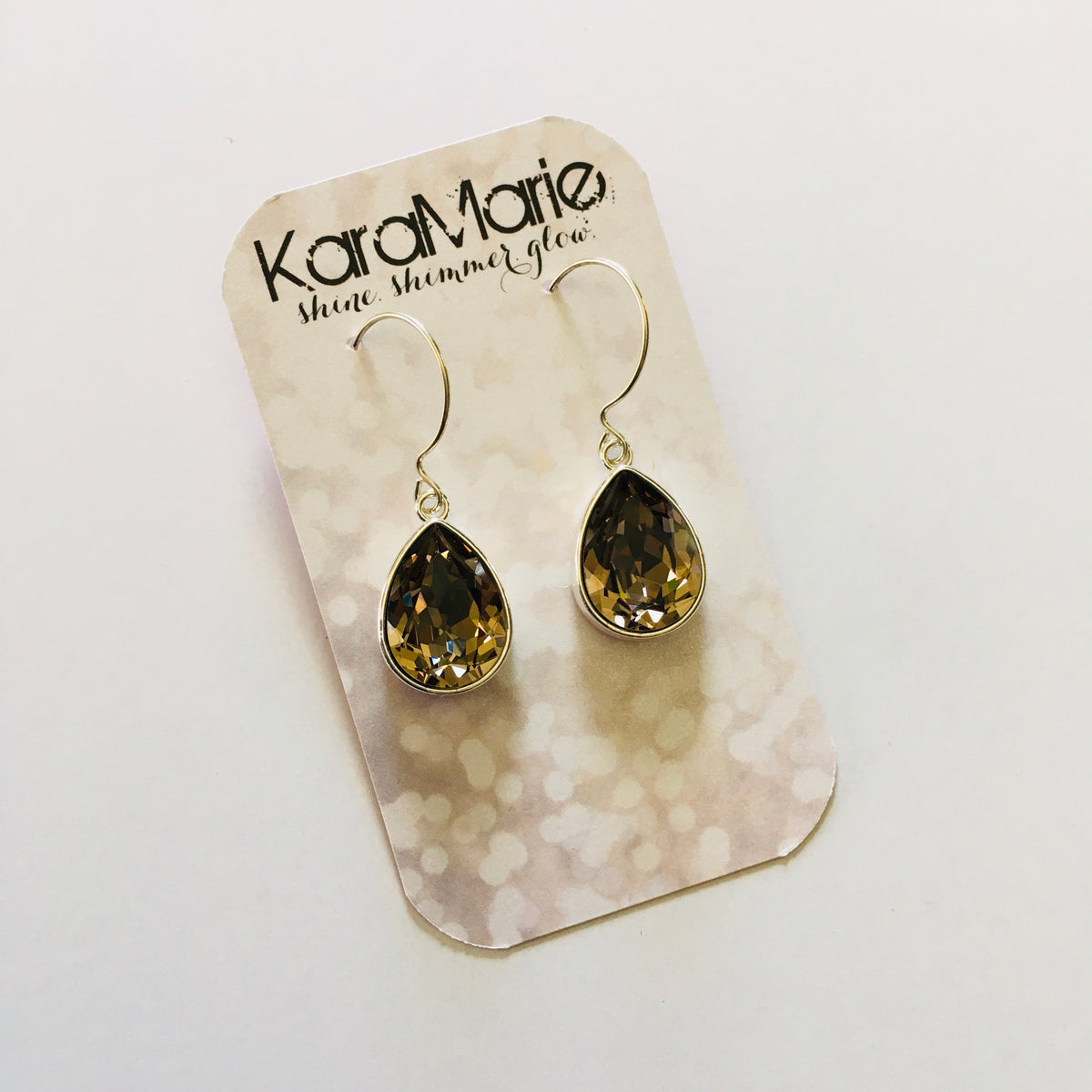 Large Cushion Teardrop Earrings - KaraMarie Boutique