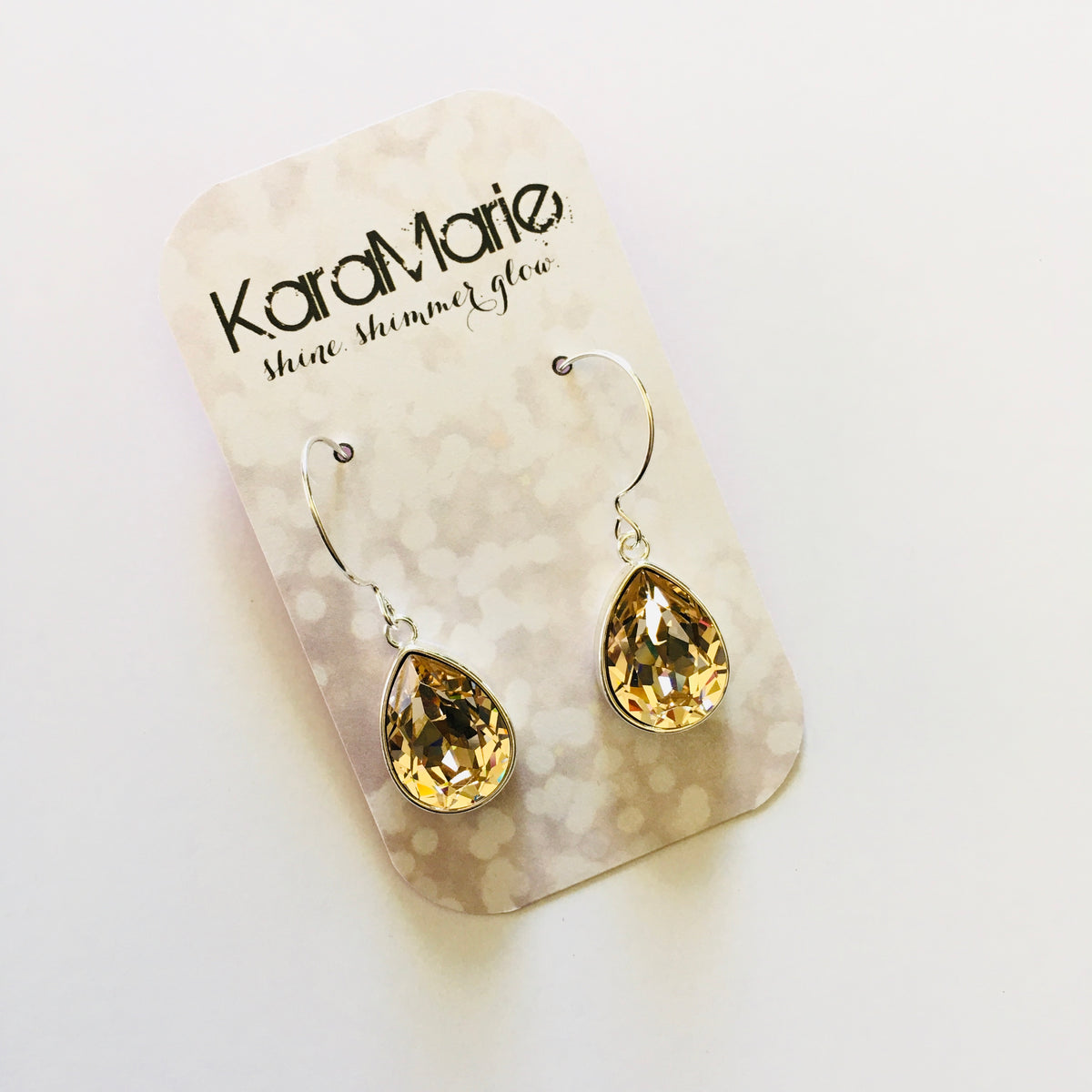 Large Cushion Teardrop Earrings - KaraMarie Boutique
