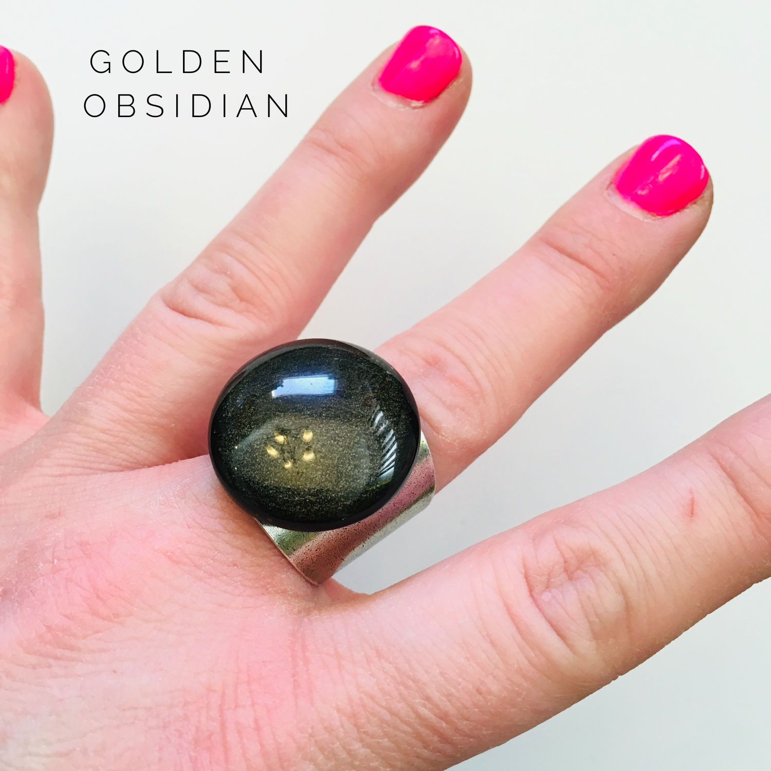 Semi-Precious Stone Ring - Multiple Colors
