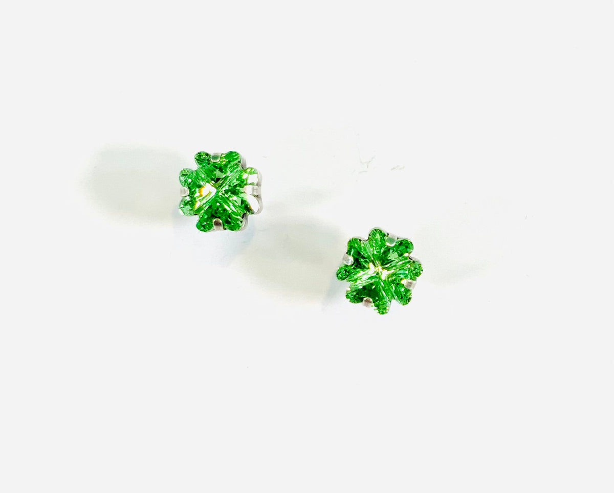 Clover Post Earrings {Emerald or Peridot} - KaraMarie