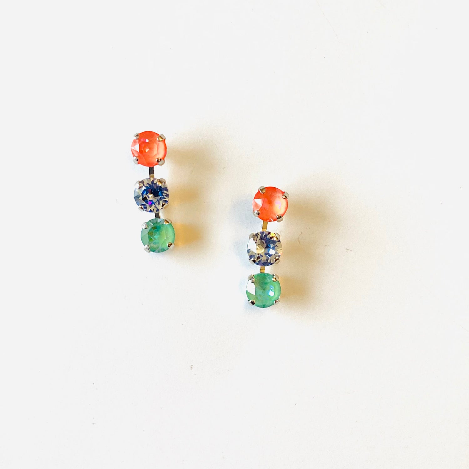 Polka Dot Earrings in Beachy Hues