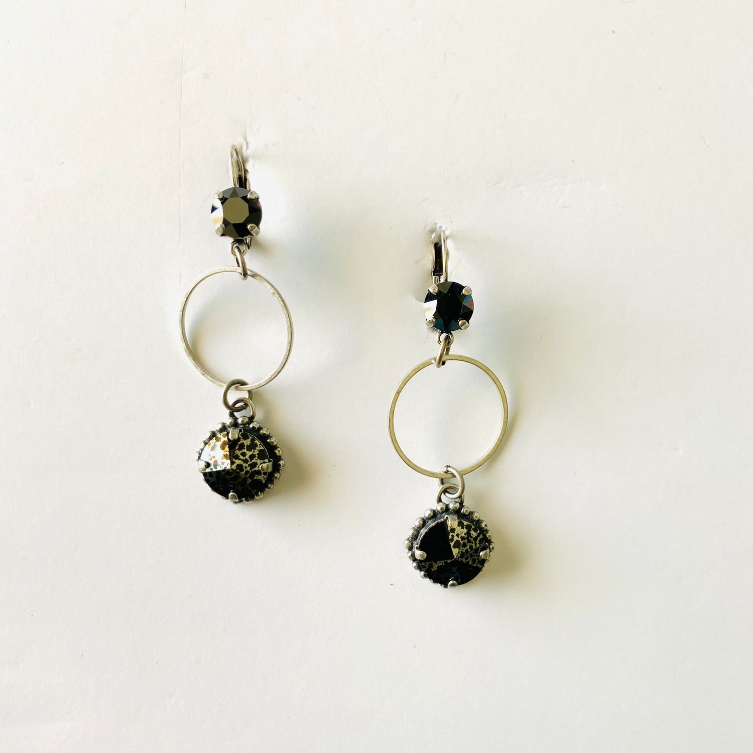 Seeing Spots Black Drop Earrings