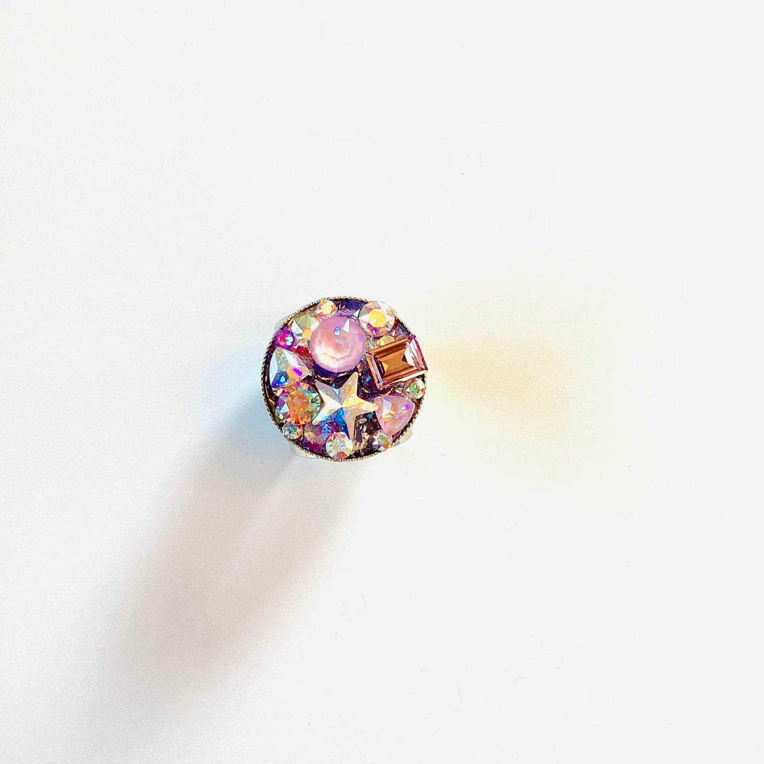 Treasure Chest Round Ring in Purple Hues