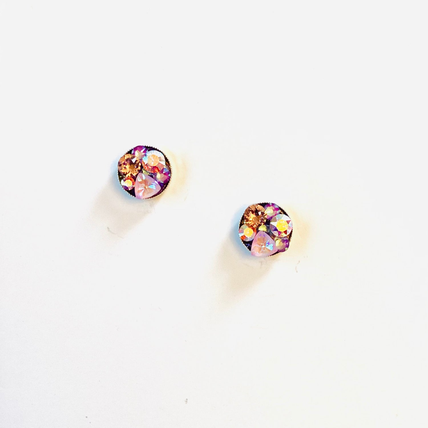 Treasure Chest Post Earring in Purple Hues - KaraMarie