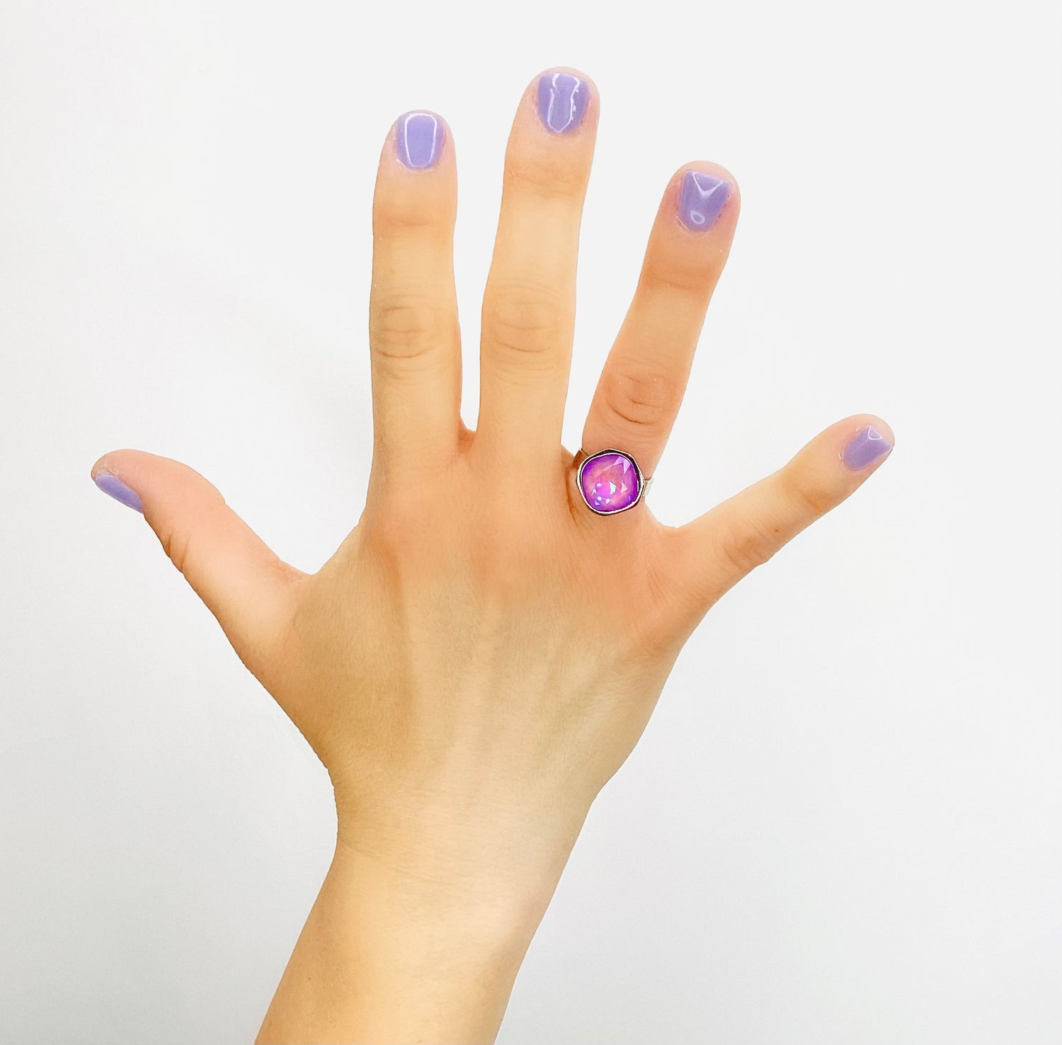 12mm Square Cushion Ring in Unicorn