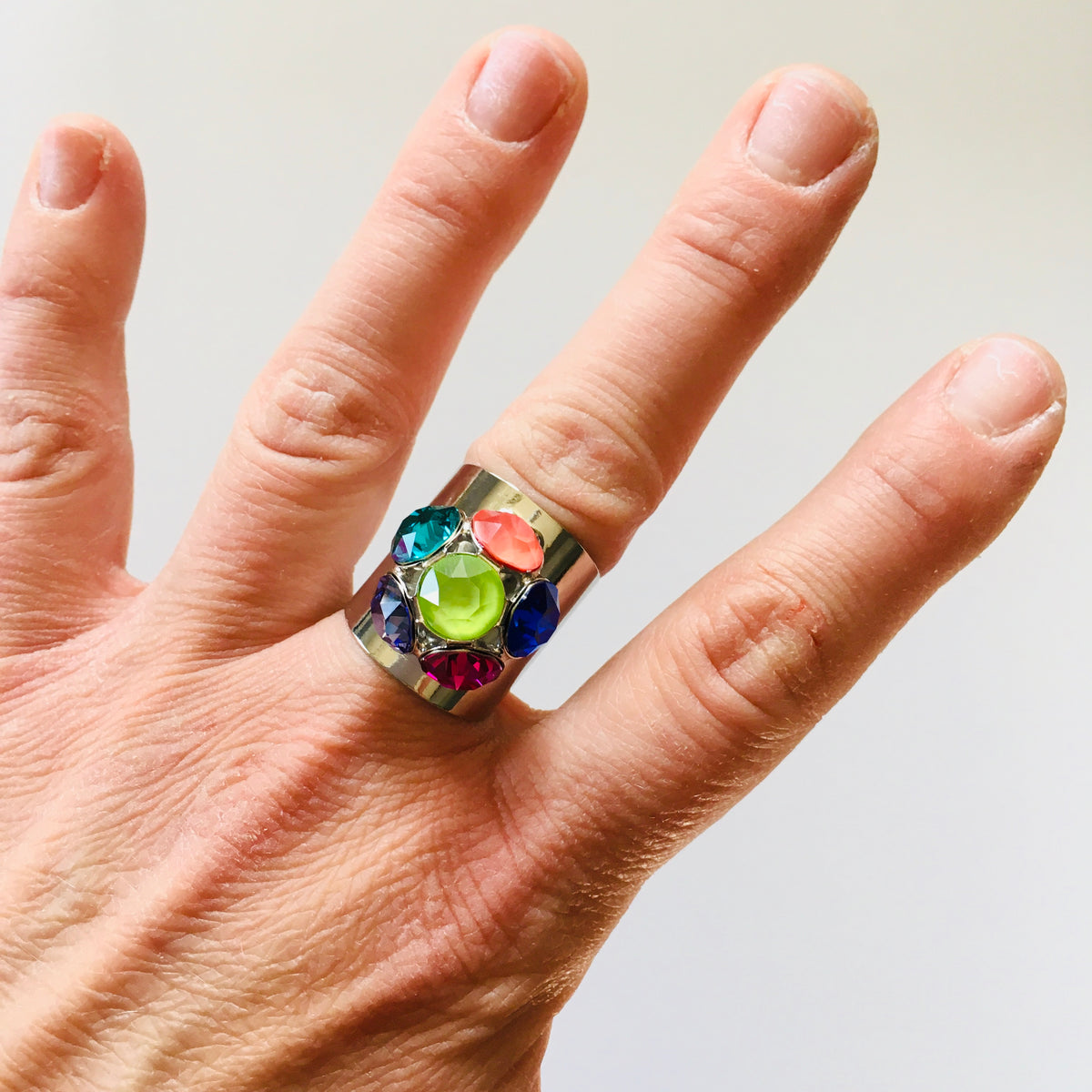 Fireball Ring featuring Lime - KaraMarie