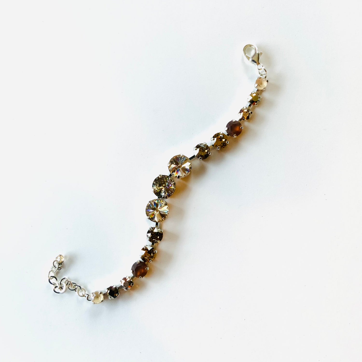 Marly Diamonds Bracelet featuring Smoked Topaz Matte + LCT Silver Patina - KaraMarie