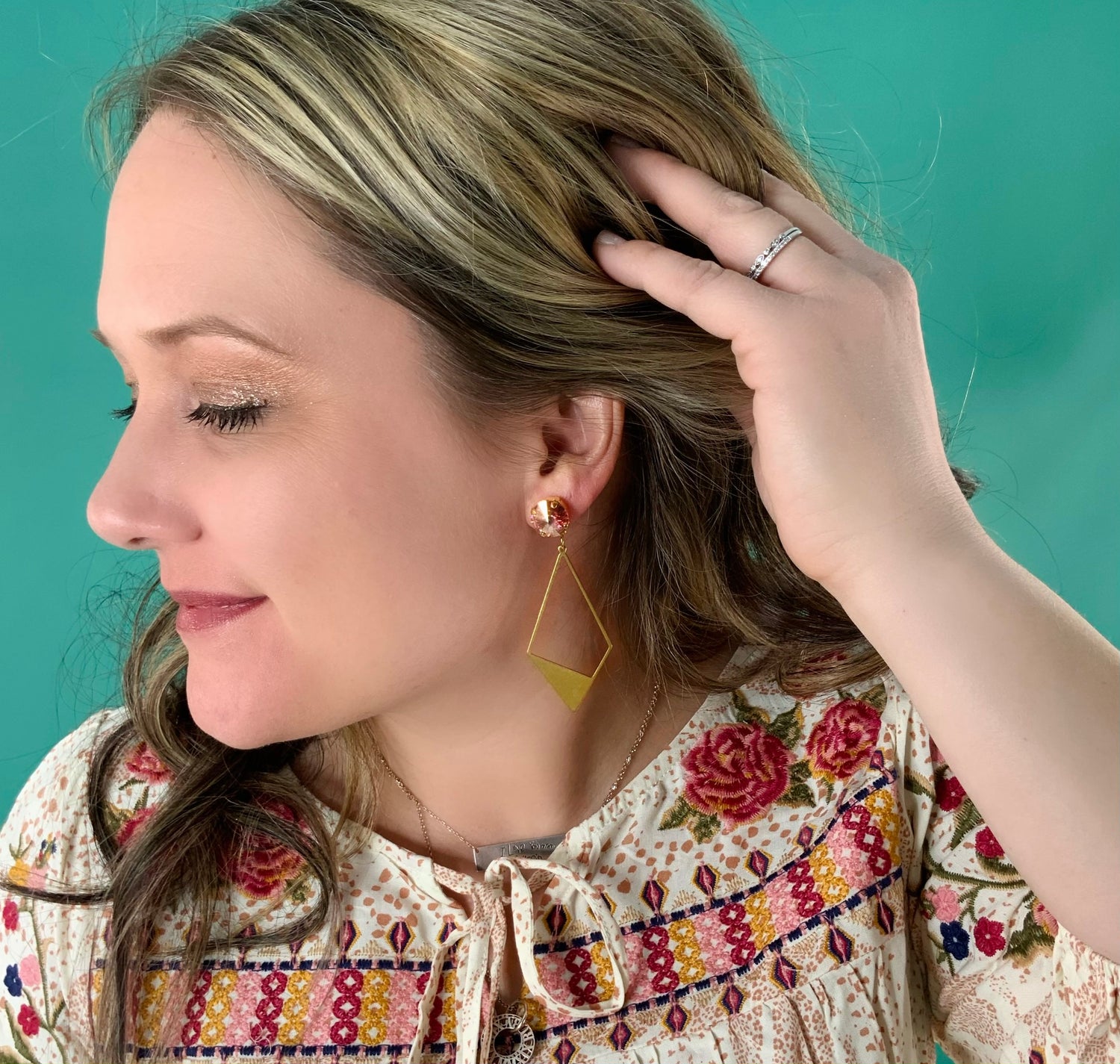 Stop You in Your Tracks Gold Drop Earrings