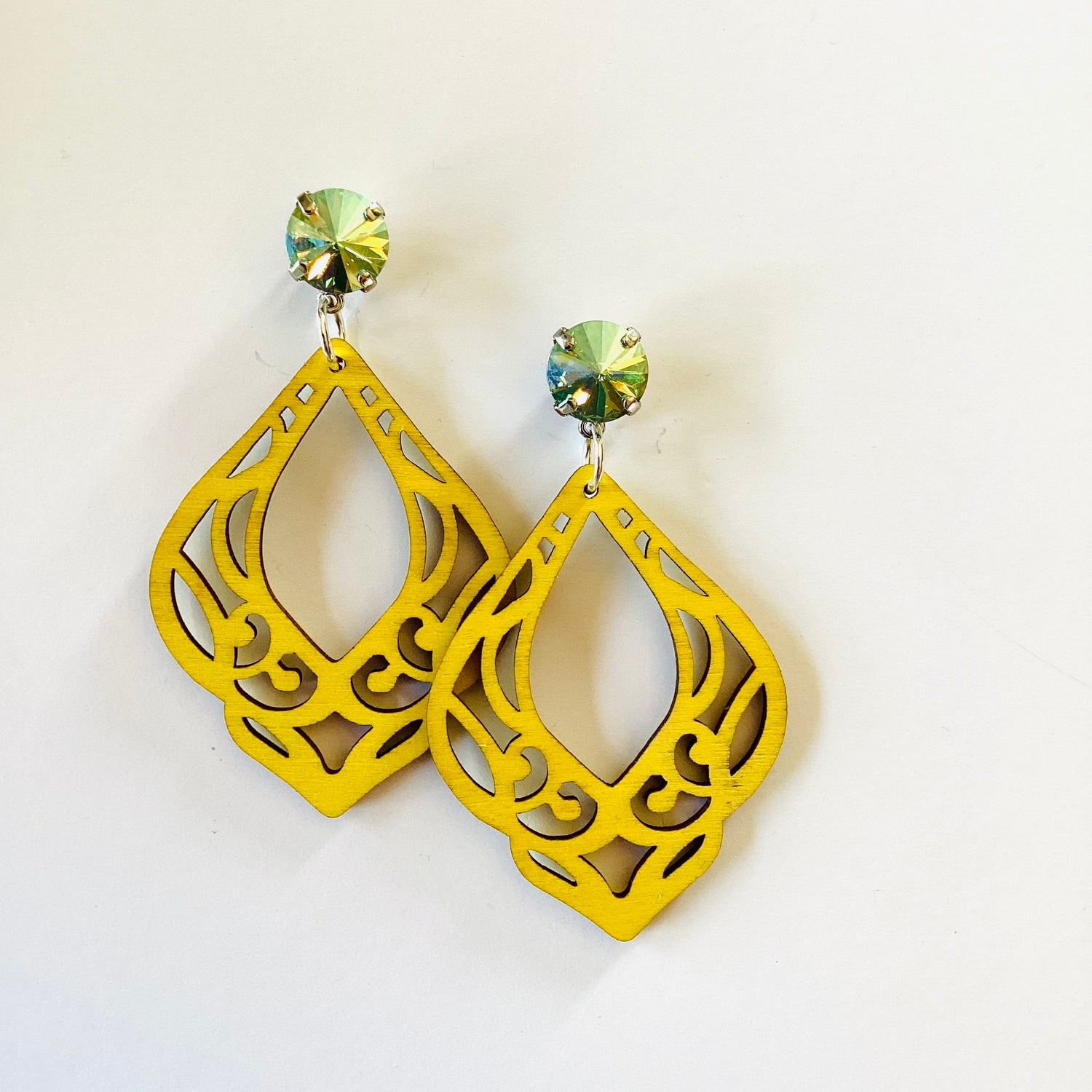 Hello Sunshine Wood Earrings