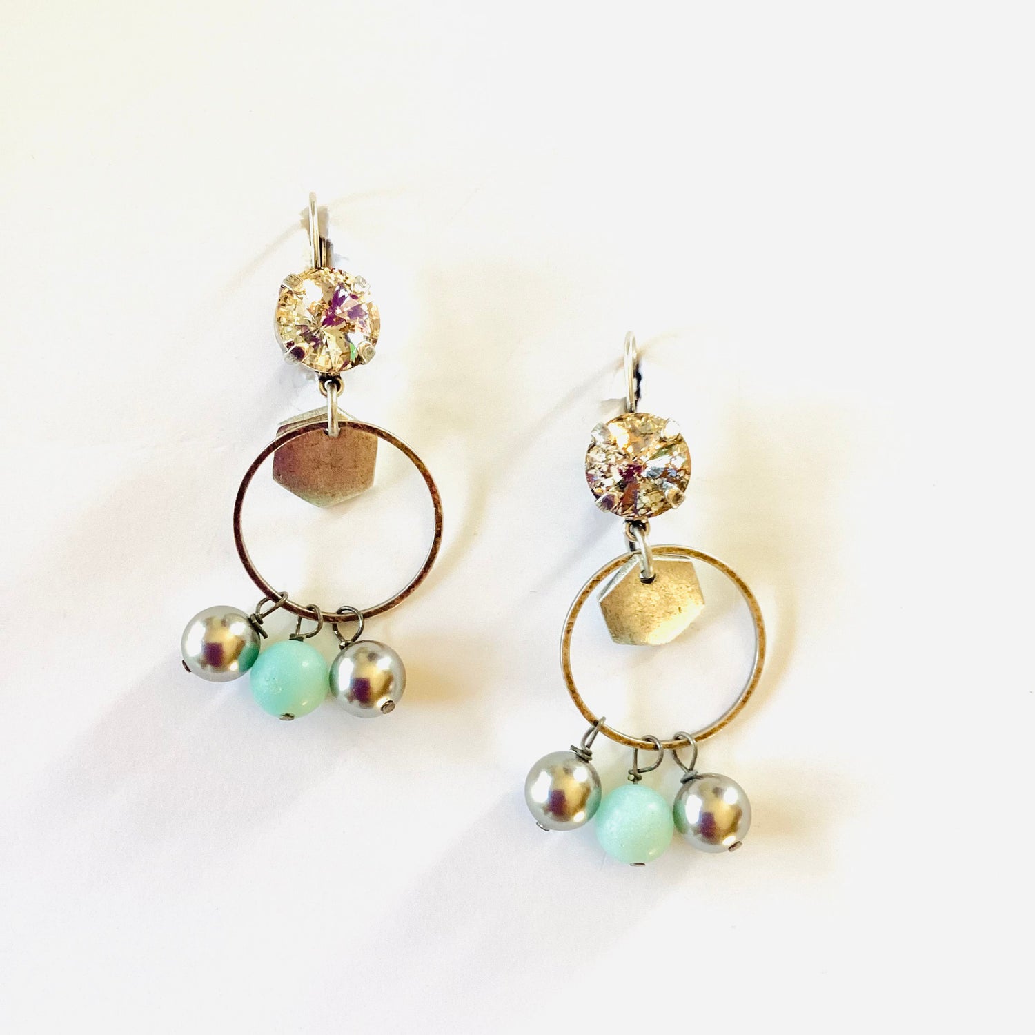 Minty Bling Earrings