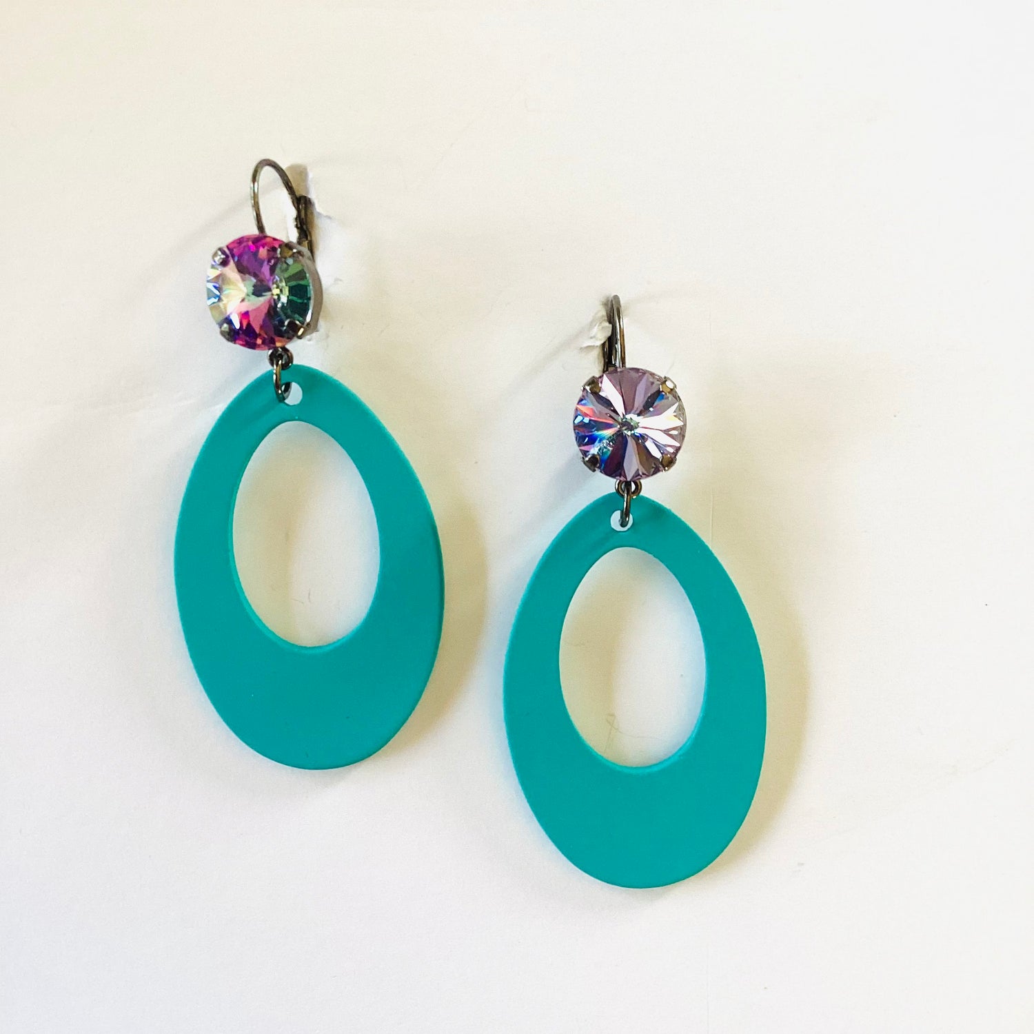 Turquoise Drop Earring in Vitrail Light