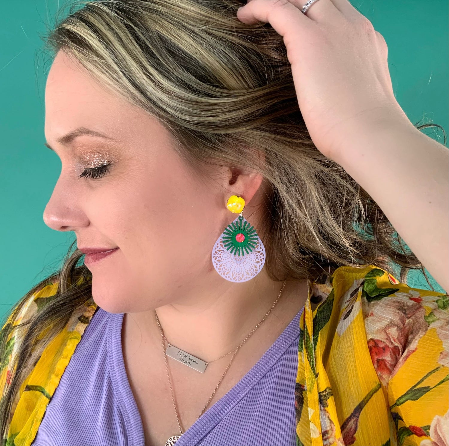 Summer Filigree Teardrop Earrings