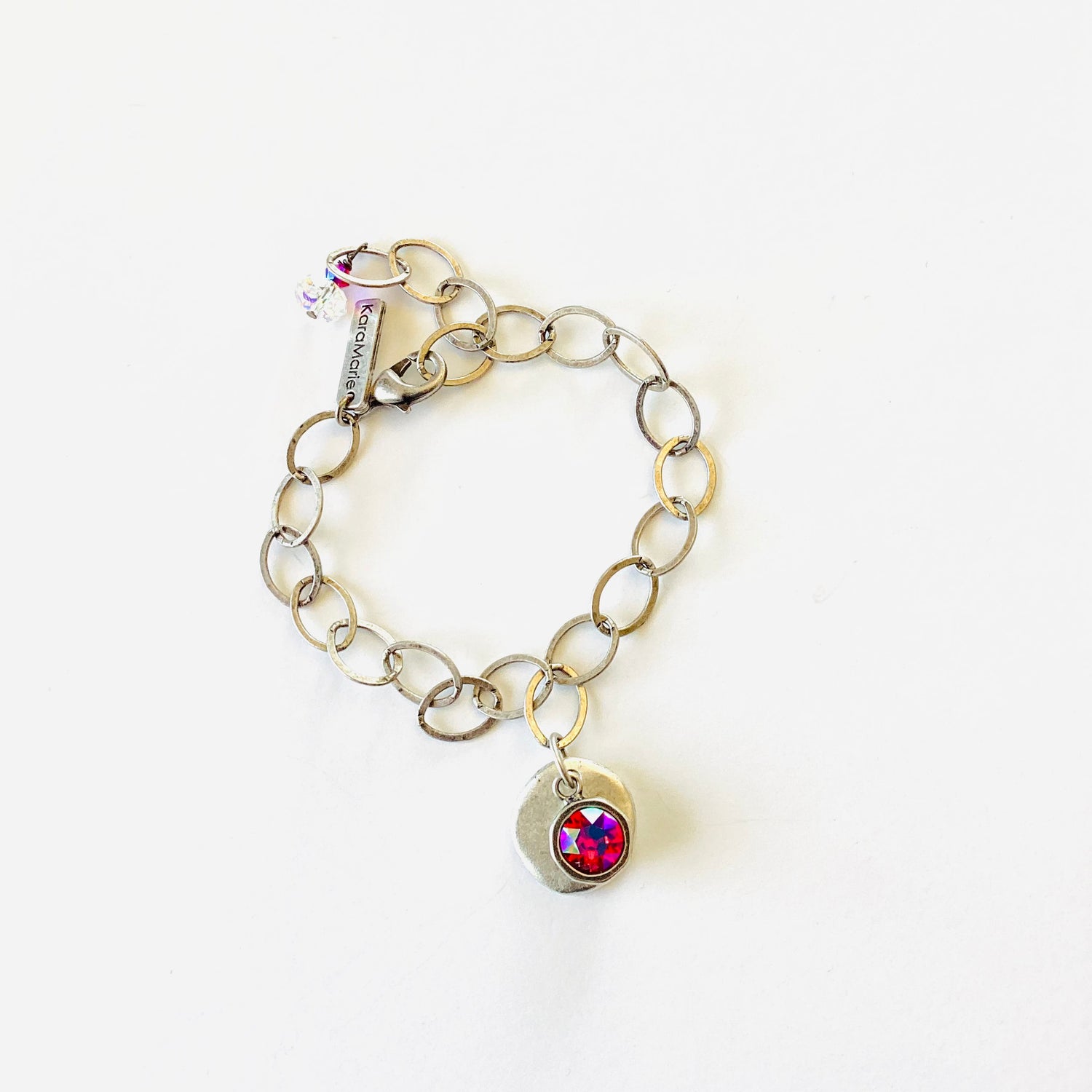 Chain Link Bracelet in Scarlet Glacier Blue