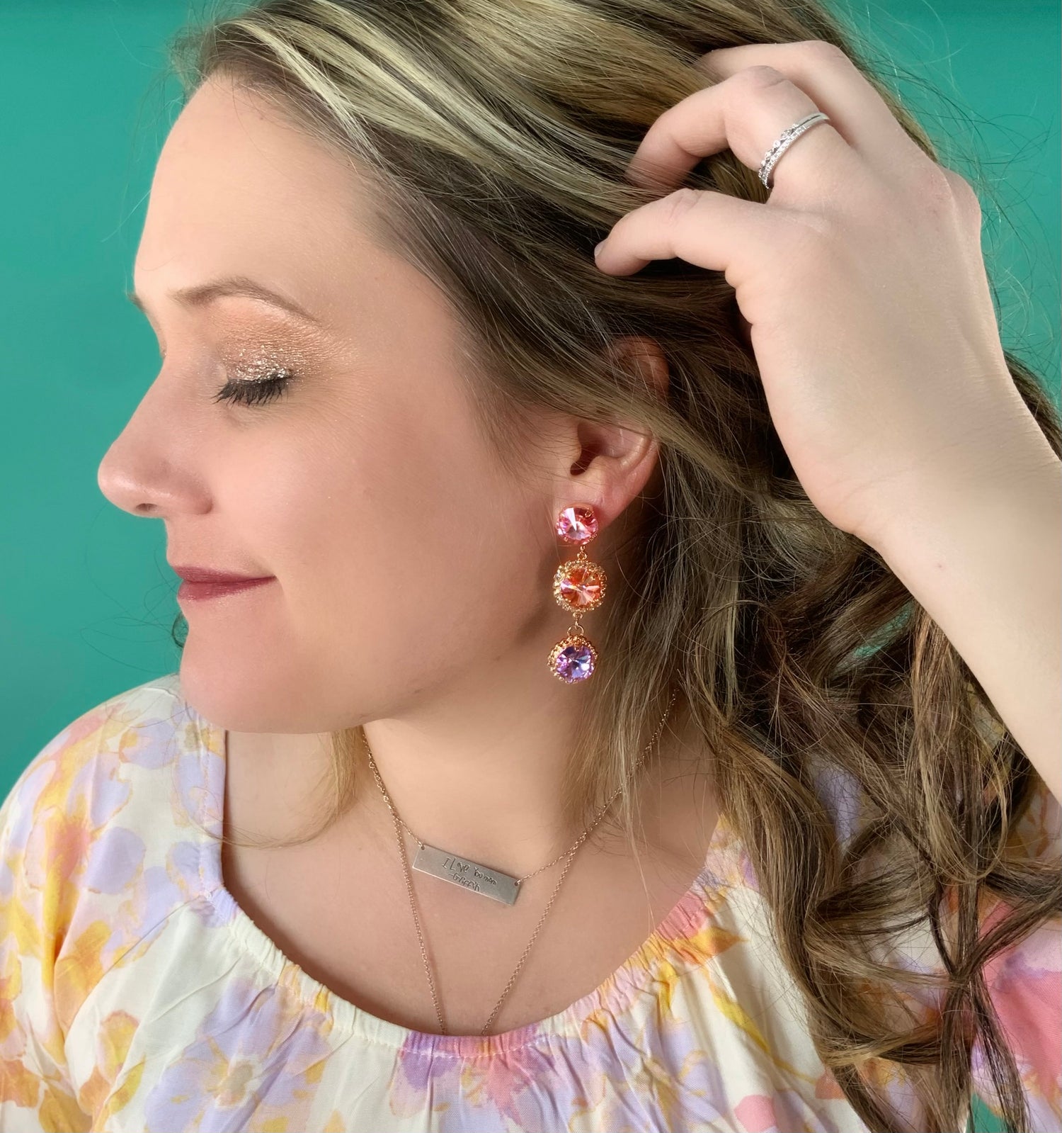 Pastel Rose Gold Soda Pop Earring