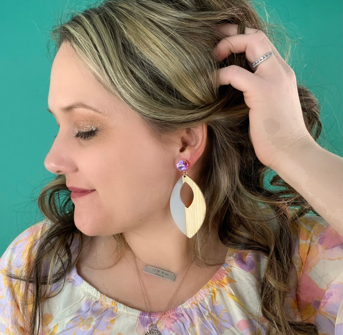 Give Me Grace Wood Earring - KaraMarie