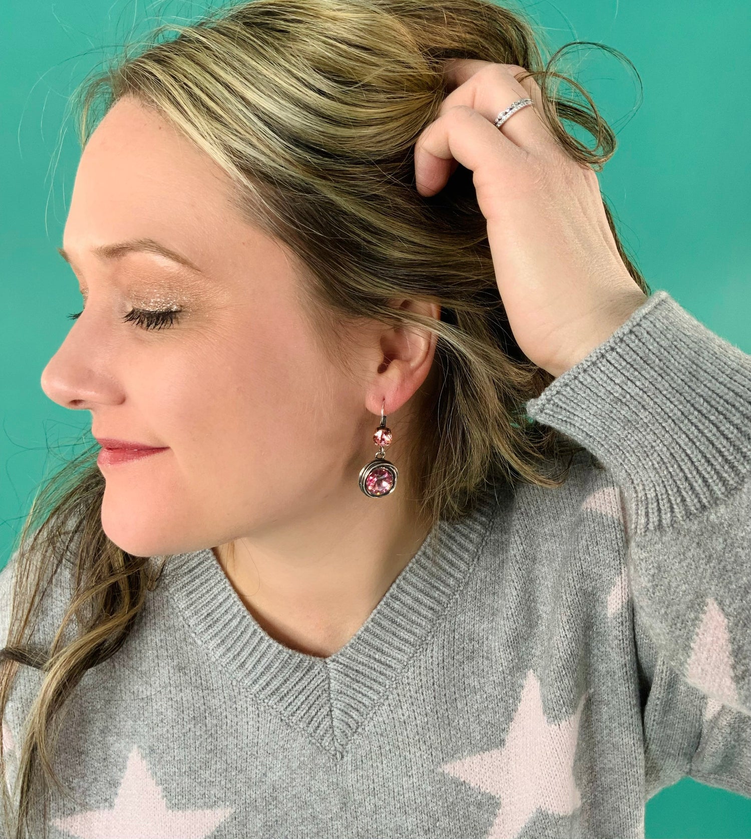 Pops of Pink Drop Earrings