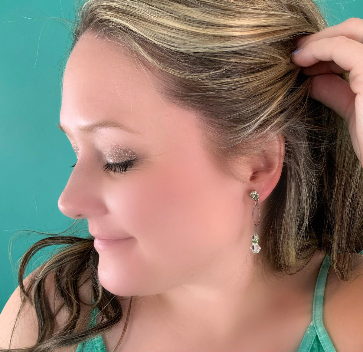 Cool It Now Earrings in Mint Green - KaraMarie